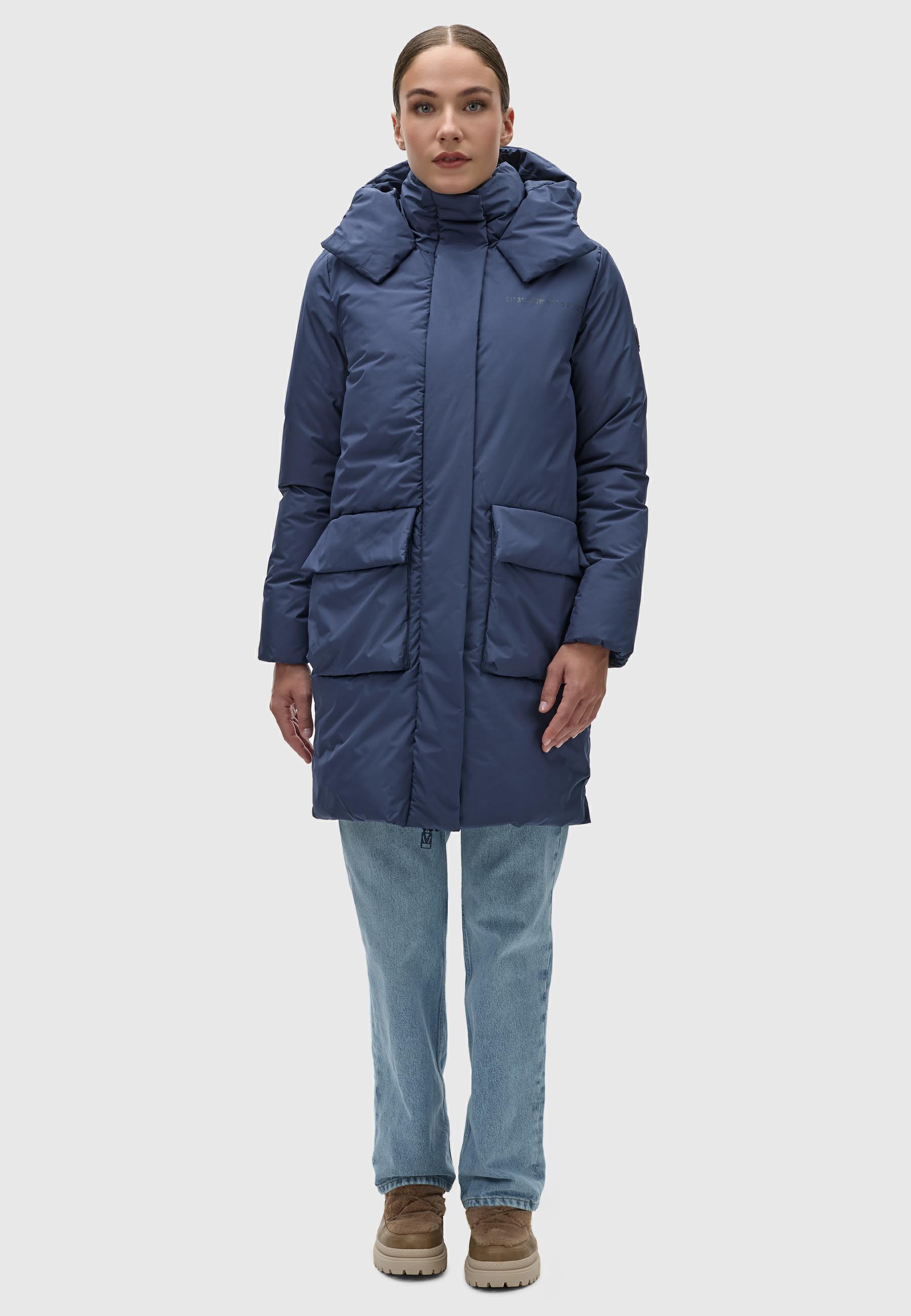 Kurzmantel mit Kapuze "Nanami 16" Bright Navy