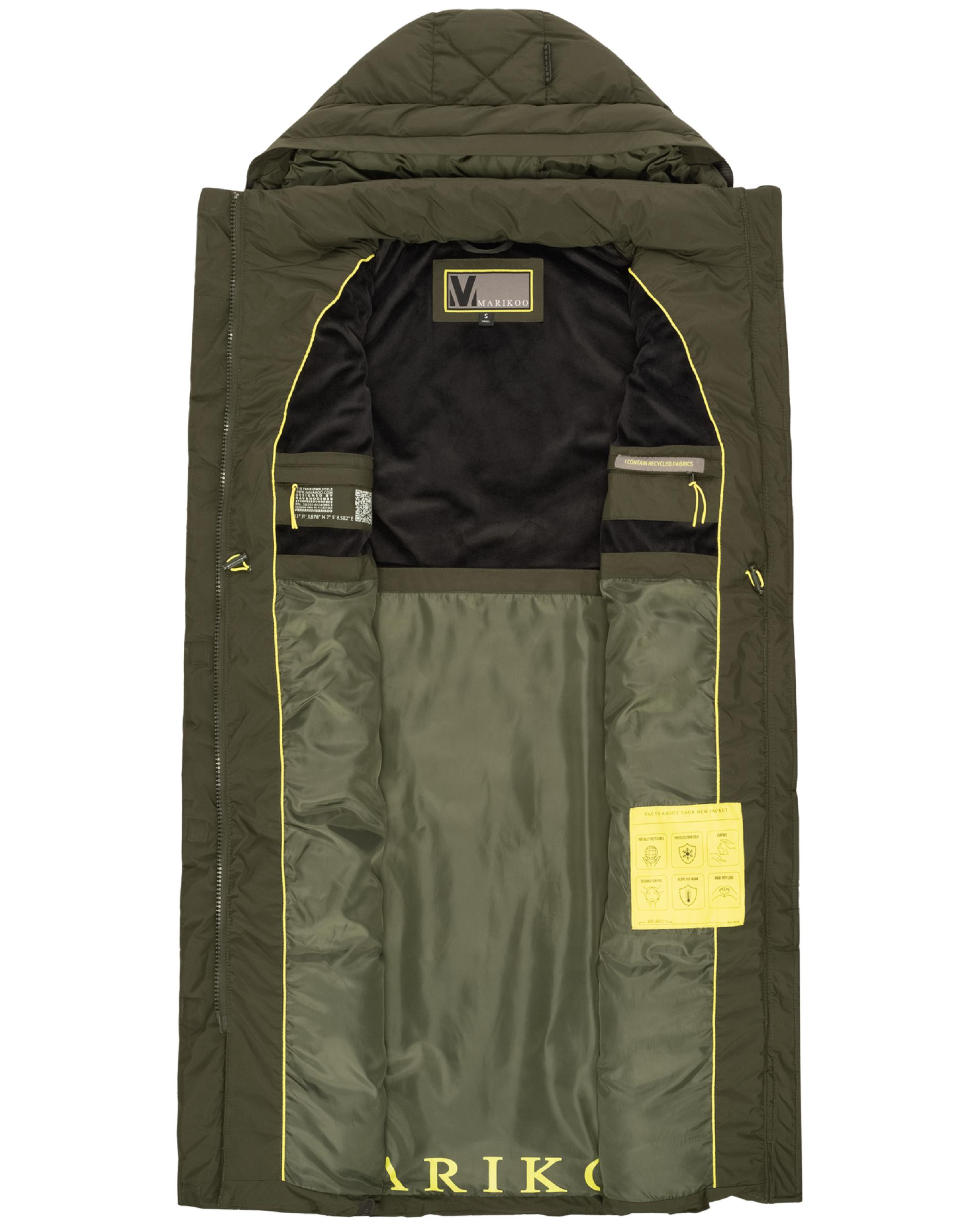 Lange gesteppte Outdoorweste "Narikaa 16" Dark Olive