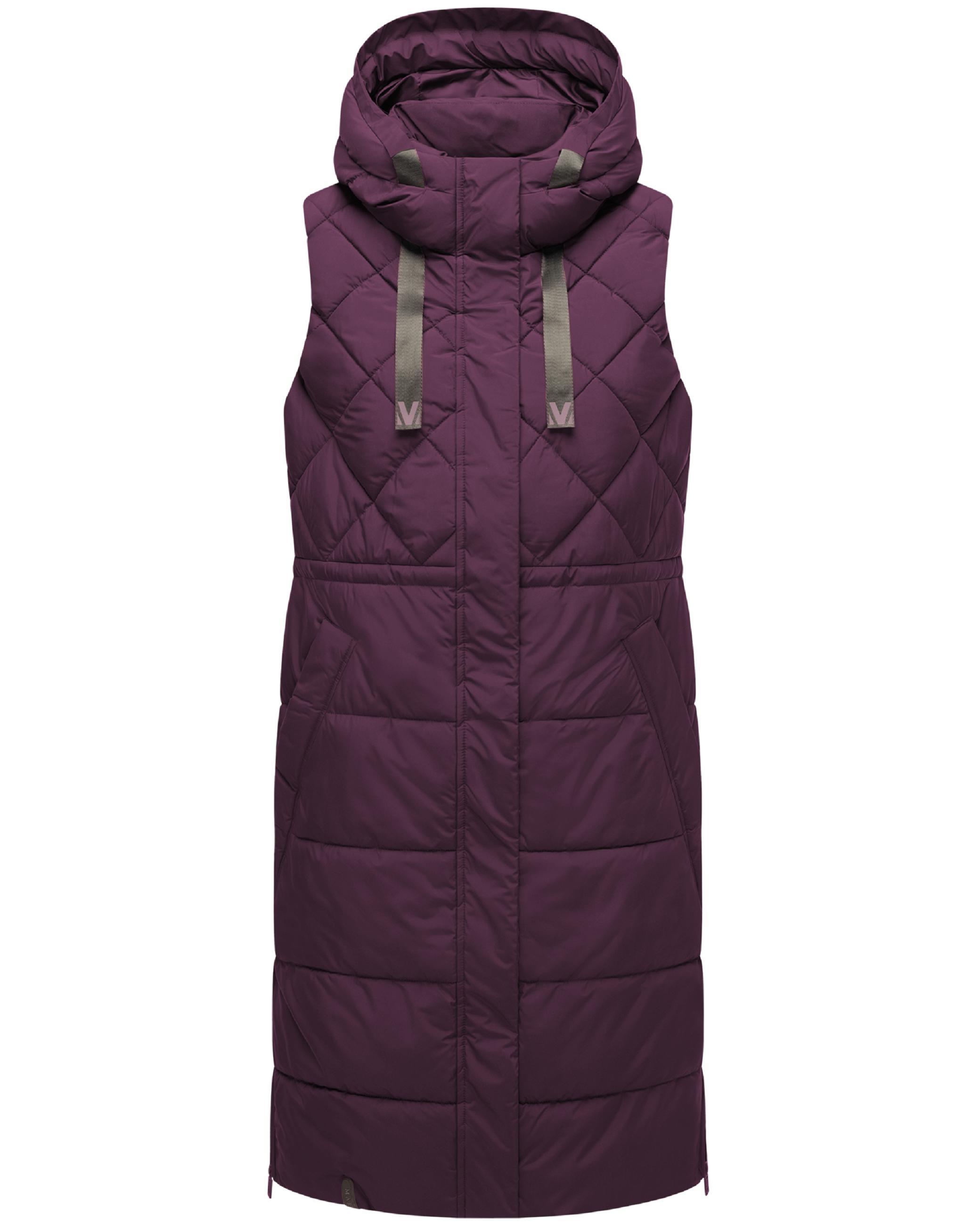 Lange gesteppte Outdoorweste "Narikaa 16" Dusty Plum