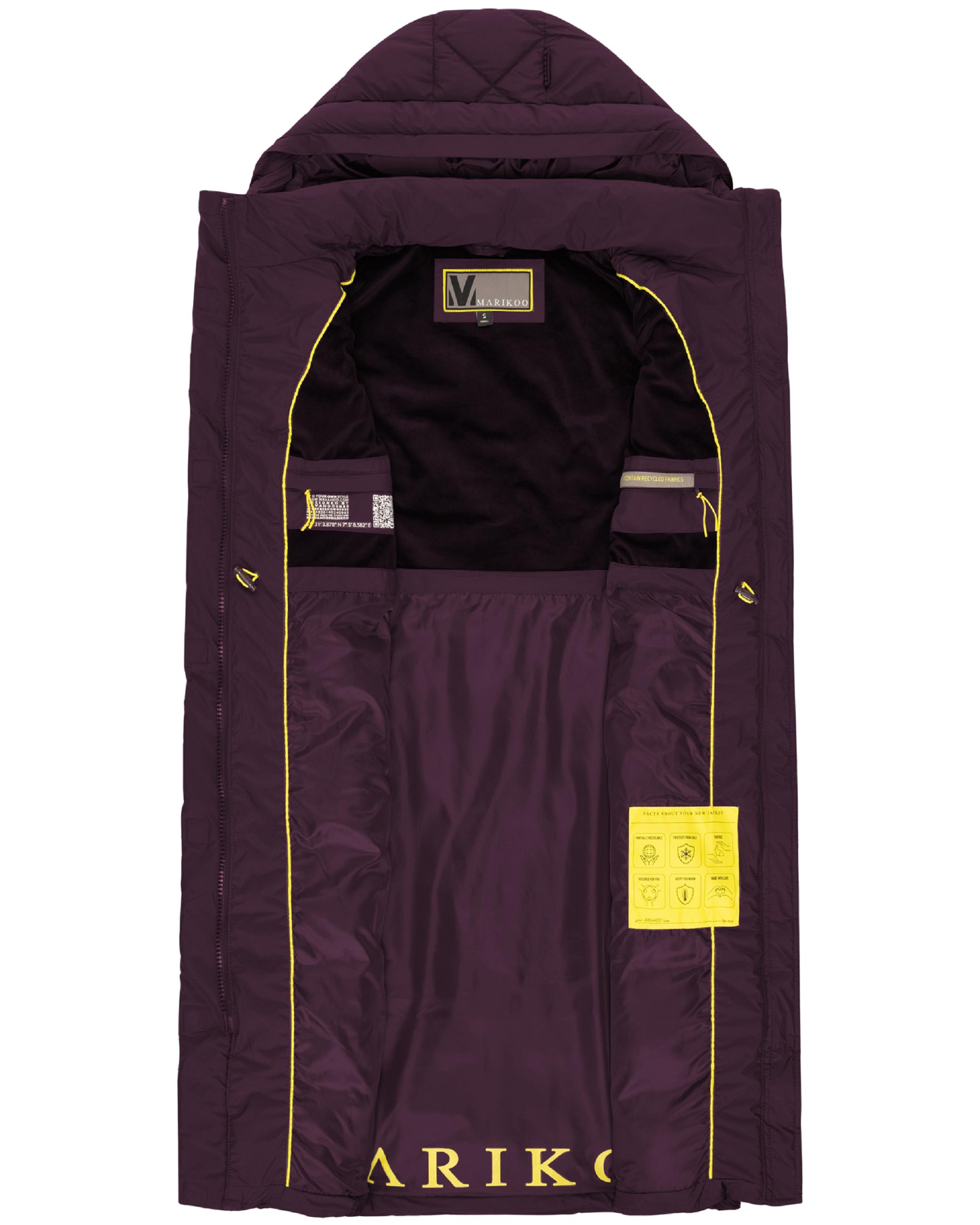 Lange gesteppte Outdoorweste "Narikaa 16" Dusty Plum