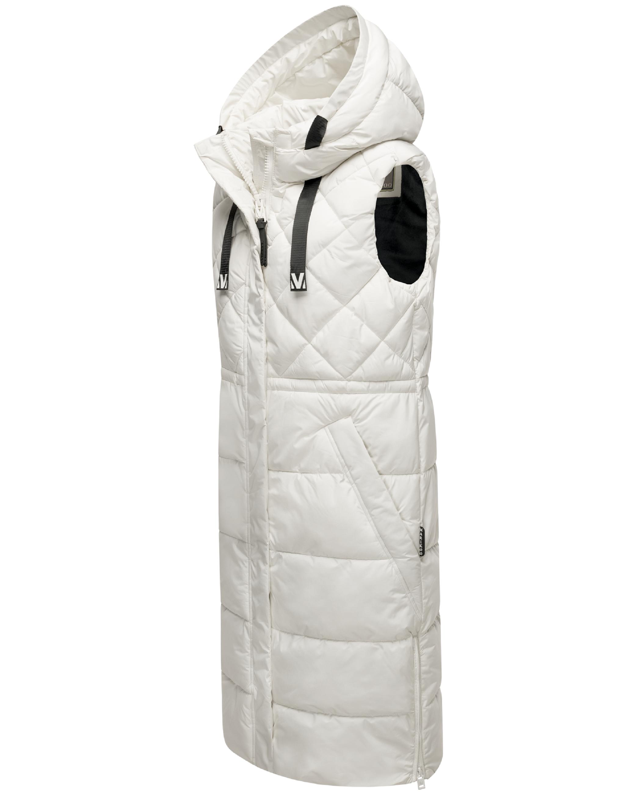 Lange gesteppte Outdoorweste "Narikaa 16" Off White