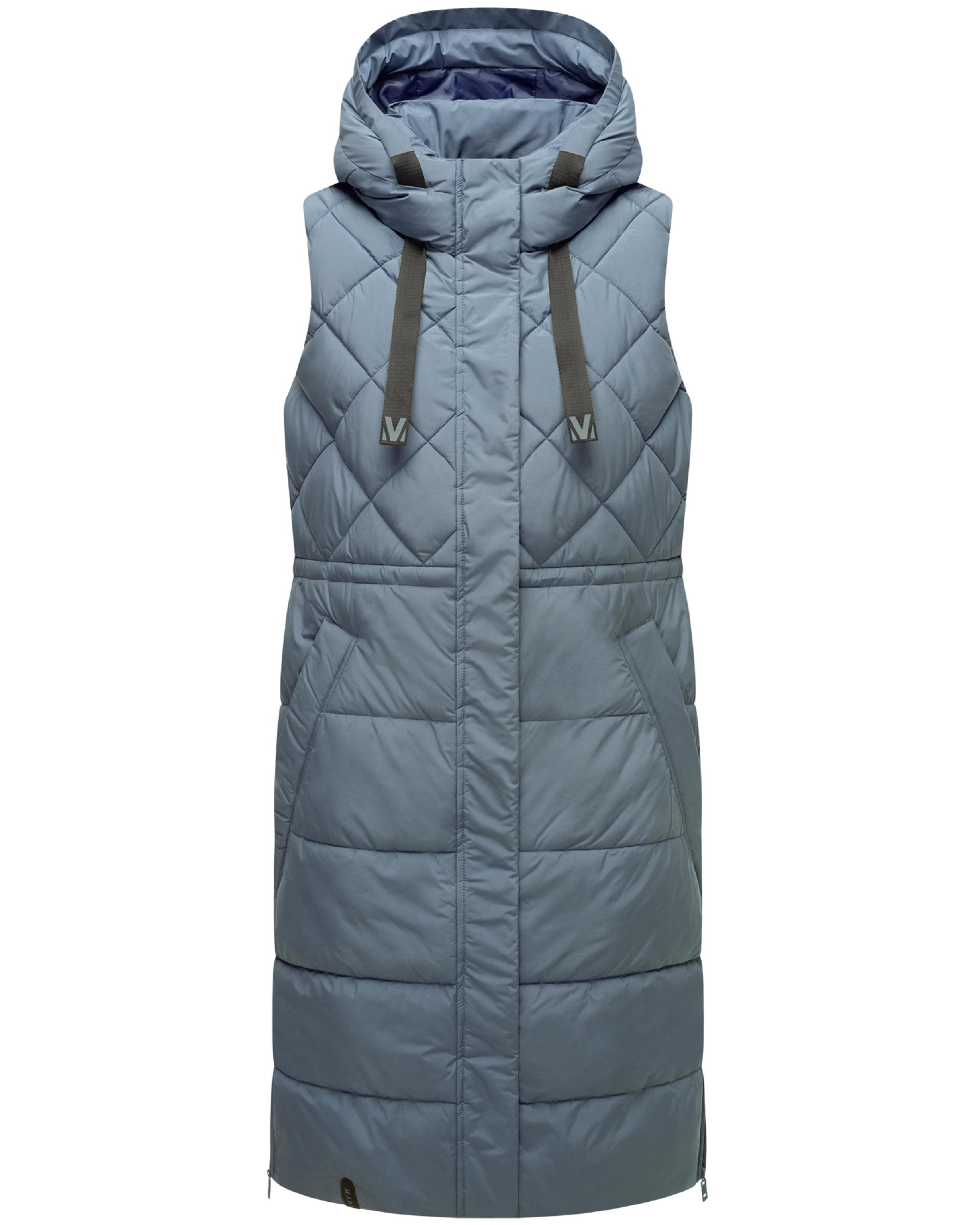 Lange gesteppte Outdoorweste "Narikaa 16" Stormy Blue