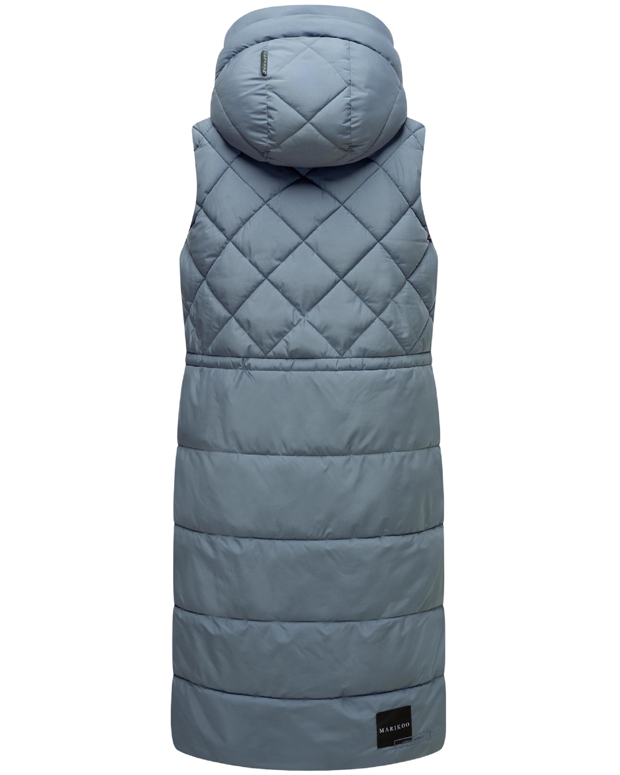 Lange gesteppte Outdoorweste "Narikaa 16" Stormy Blue
