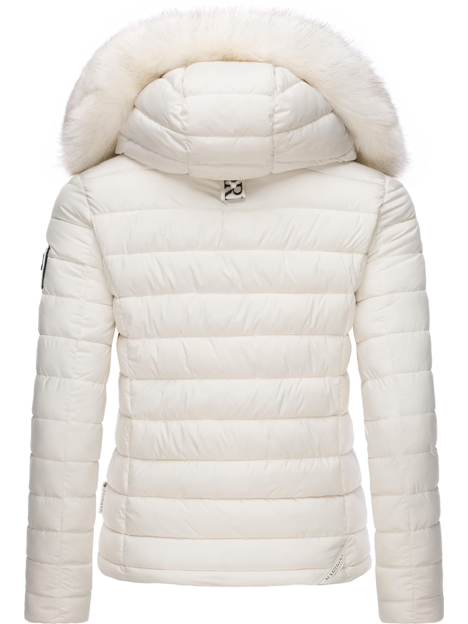 Leichte Steppjacke mit abnehmbarem Kunstfell "Nasriin" Offwhite