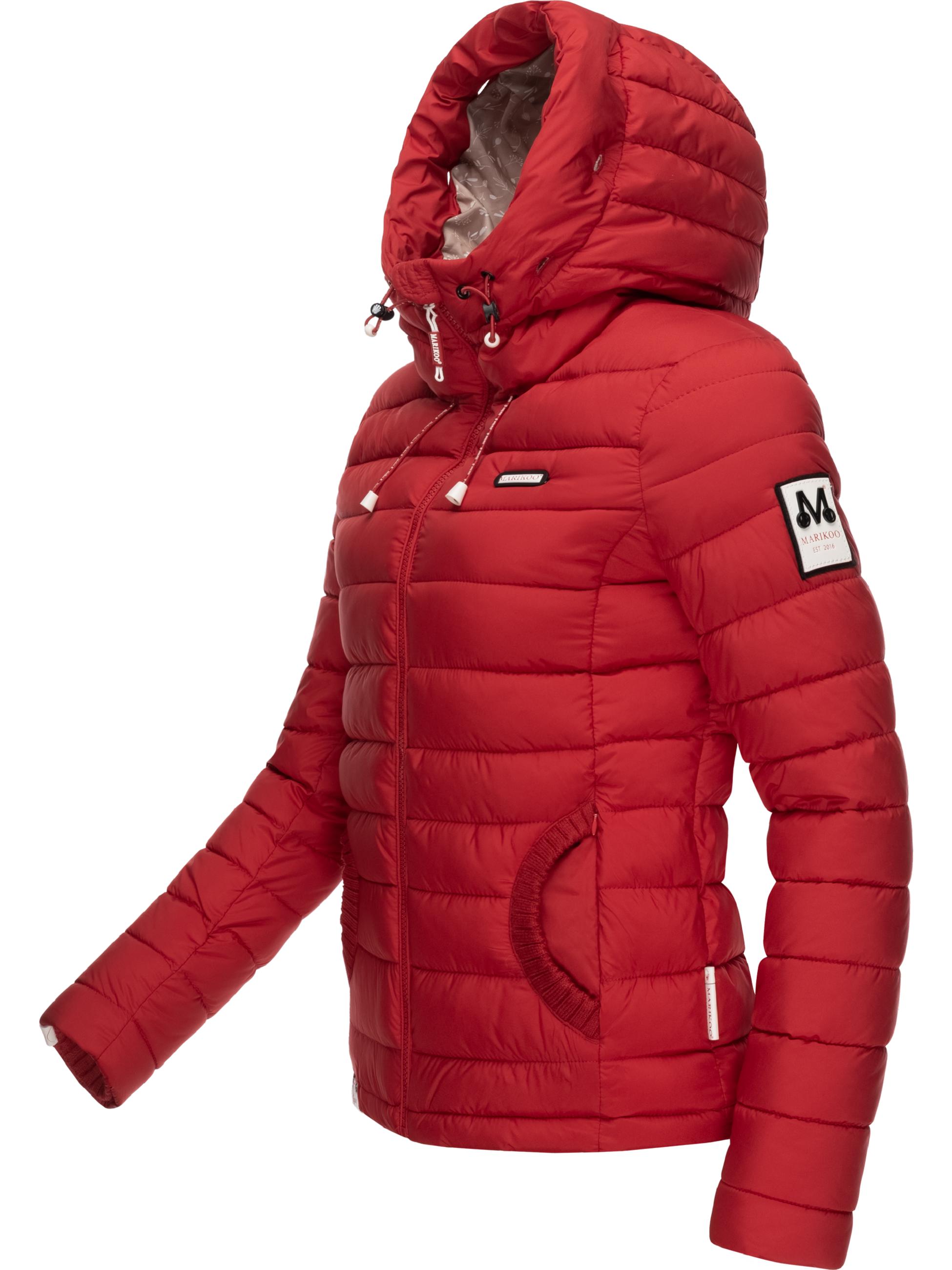 Leichte Steppjacke mit abnehmbarem Kunstfell "Nasriin" Red