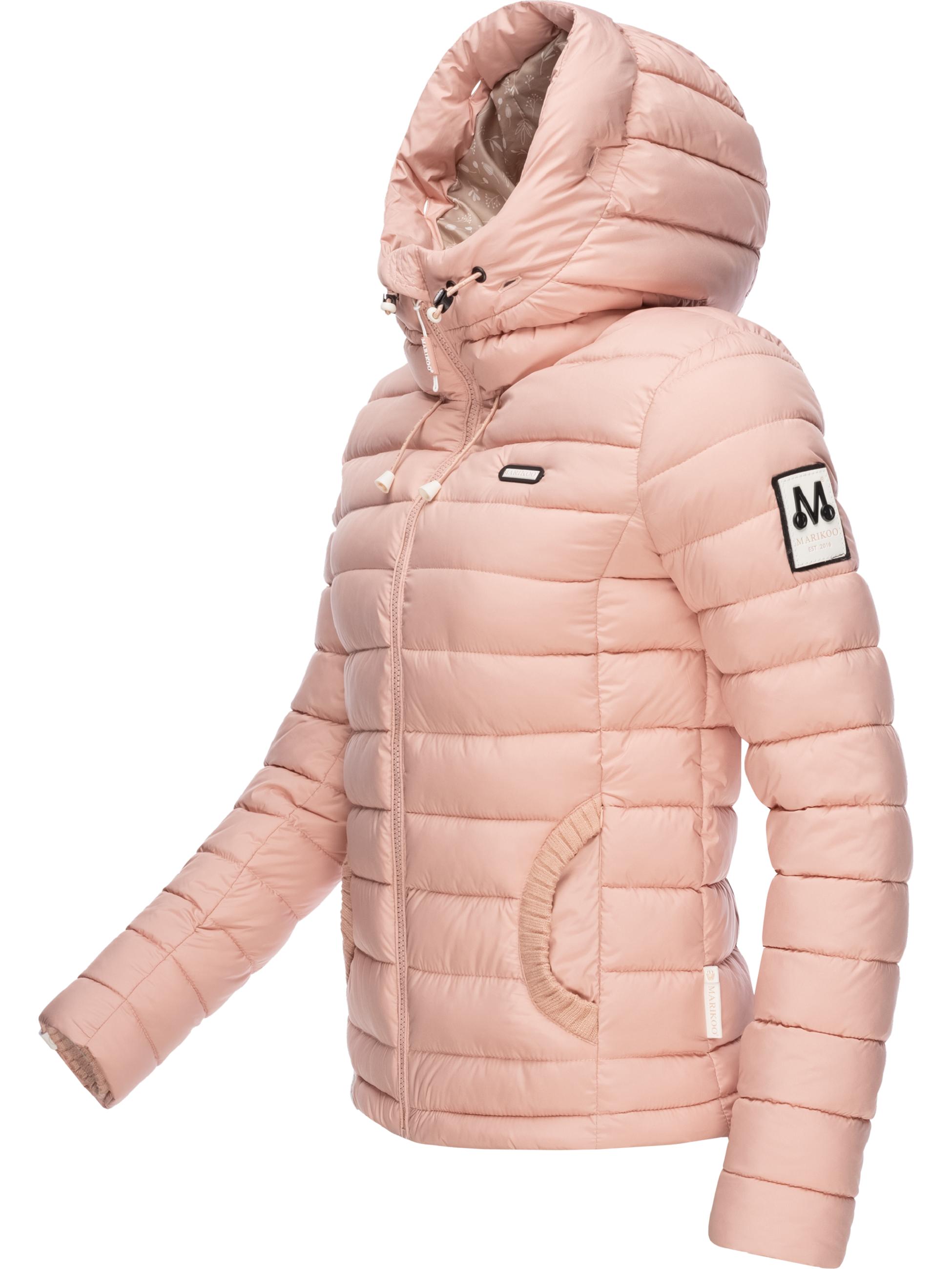 Leichte Steppjacke mit abnehmbarem Kunstfell "Nasriin" Rose