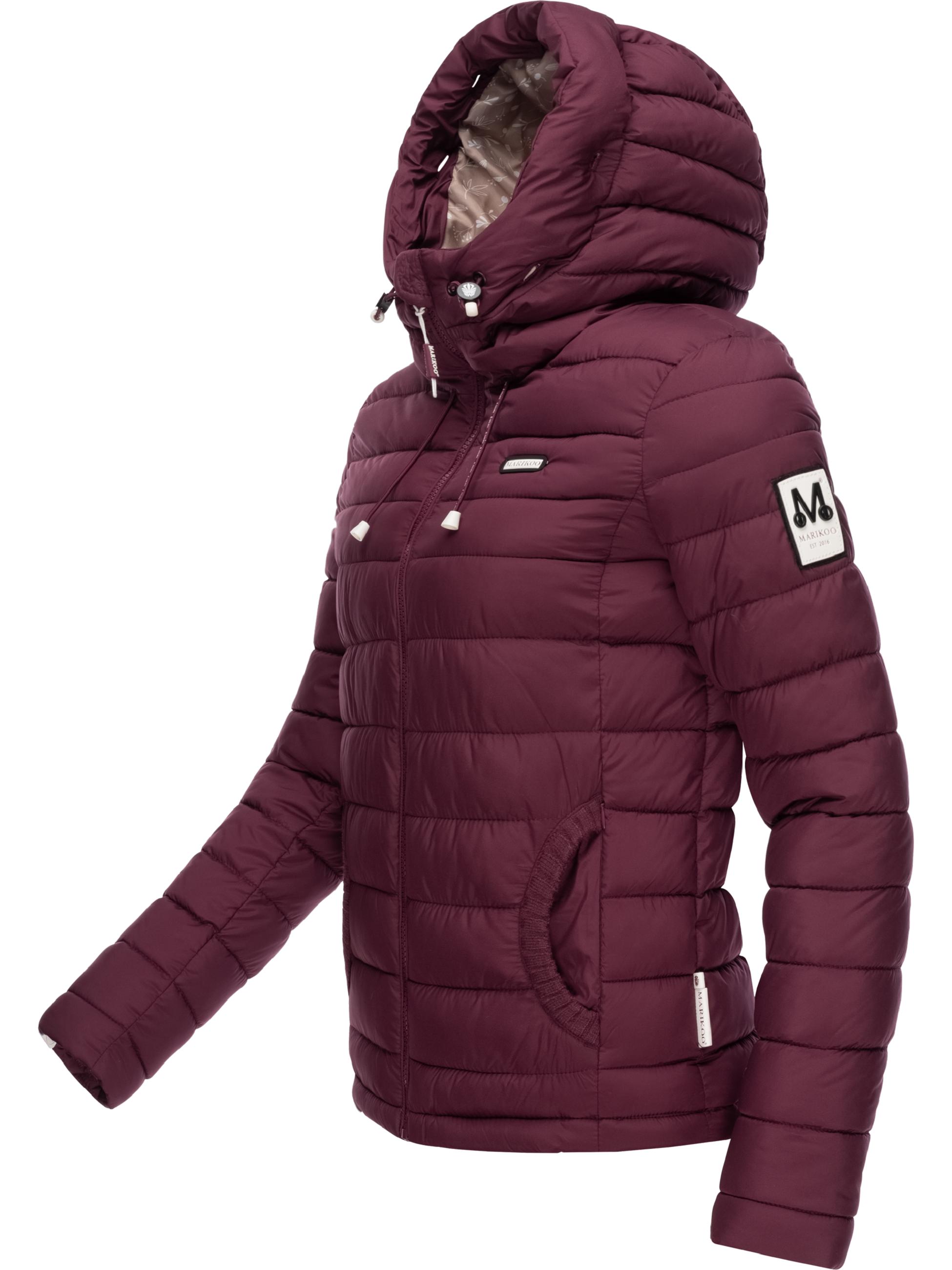 Leichte Steppjacke mit abnehmbarem Kunstfell "Nasriin" Wine