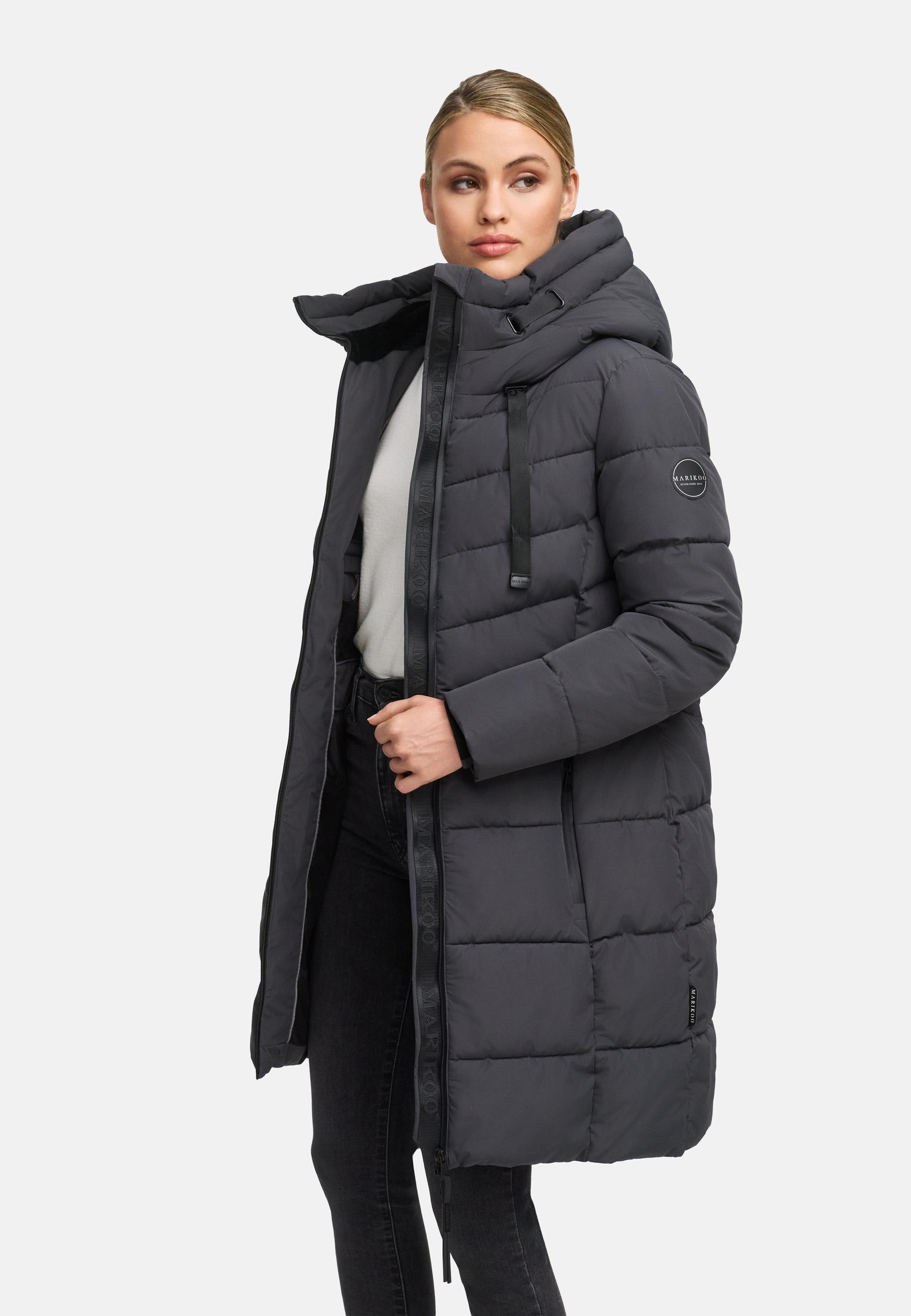 Langer Steppmantel "Natsukoo XVI" Anthracite