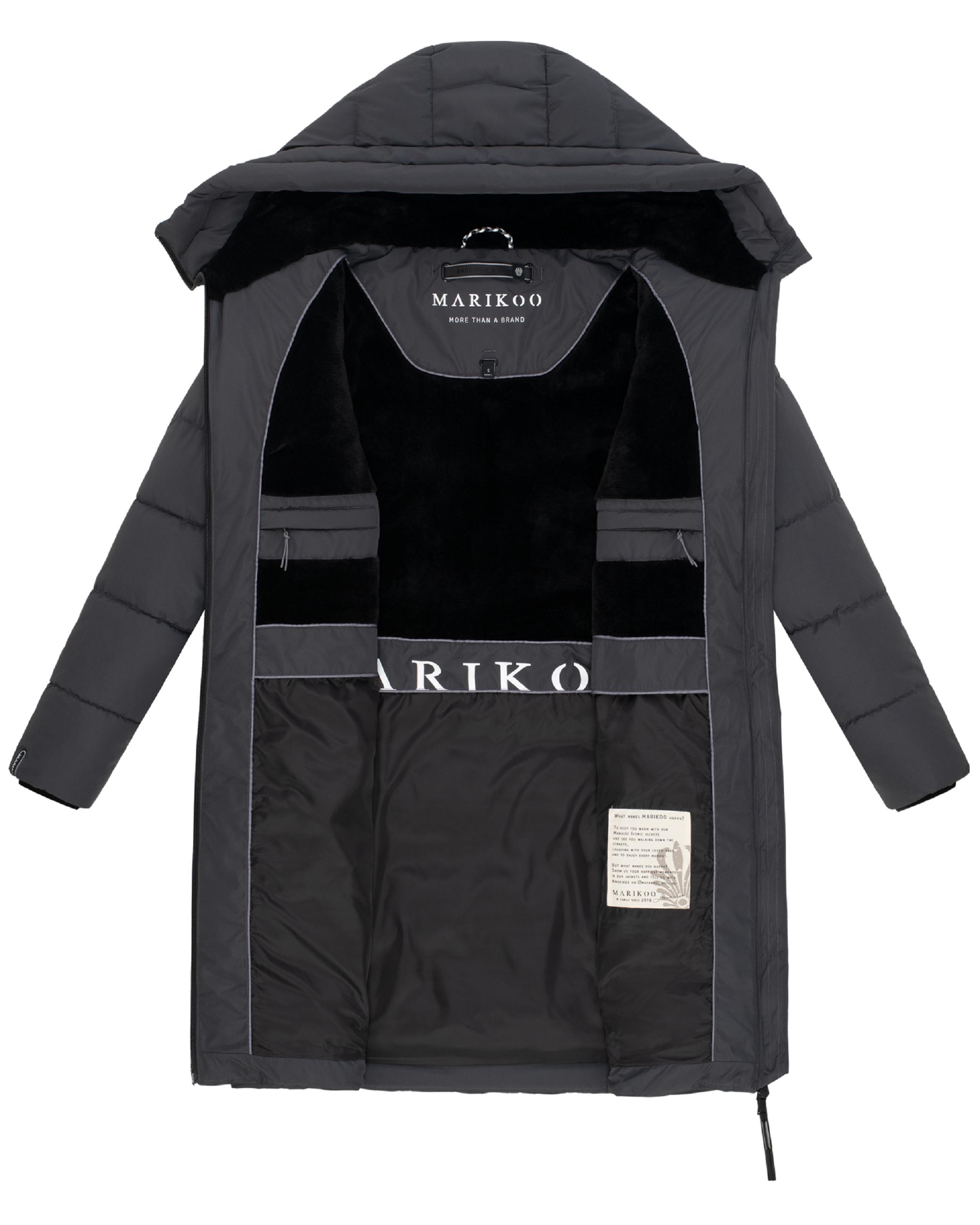 Langer Steppmantel "Natsukoo XVI" Anthracite