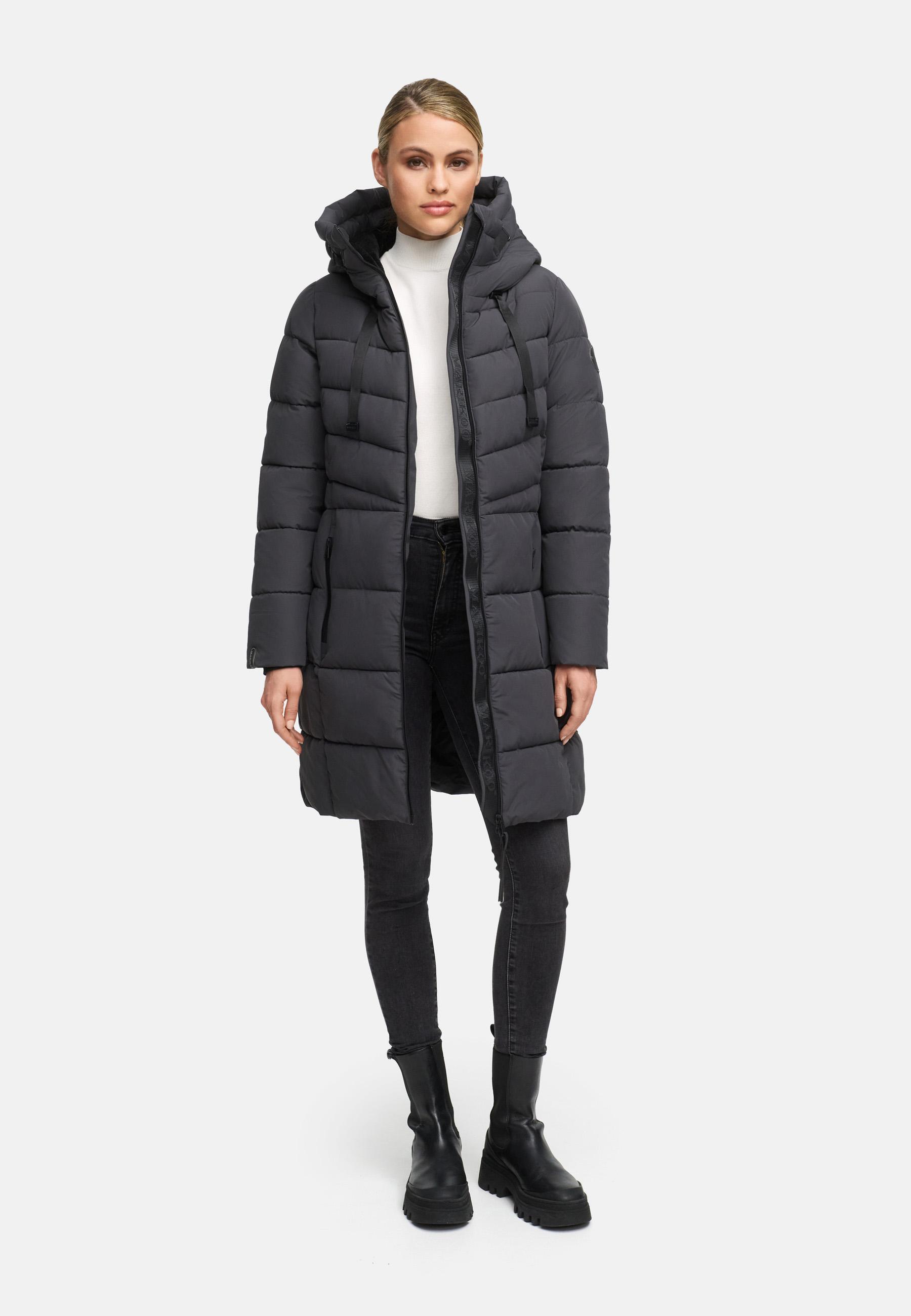 Langer Steppmantel "Natsukoo XVI" Anthracite