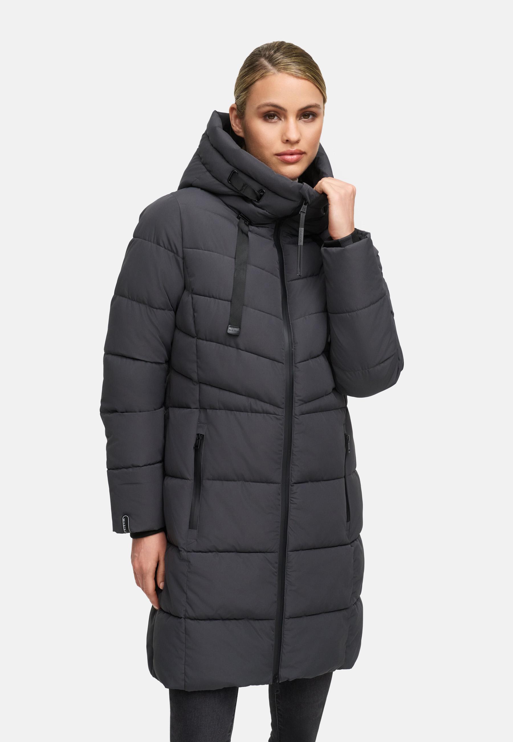 Langer Steppmantel "Natsukoo XVI" Anthracite