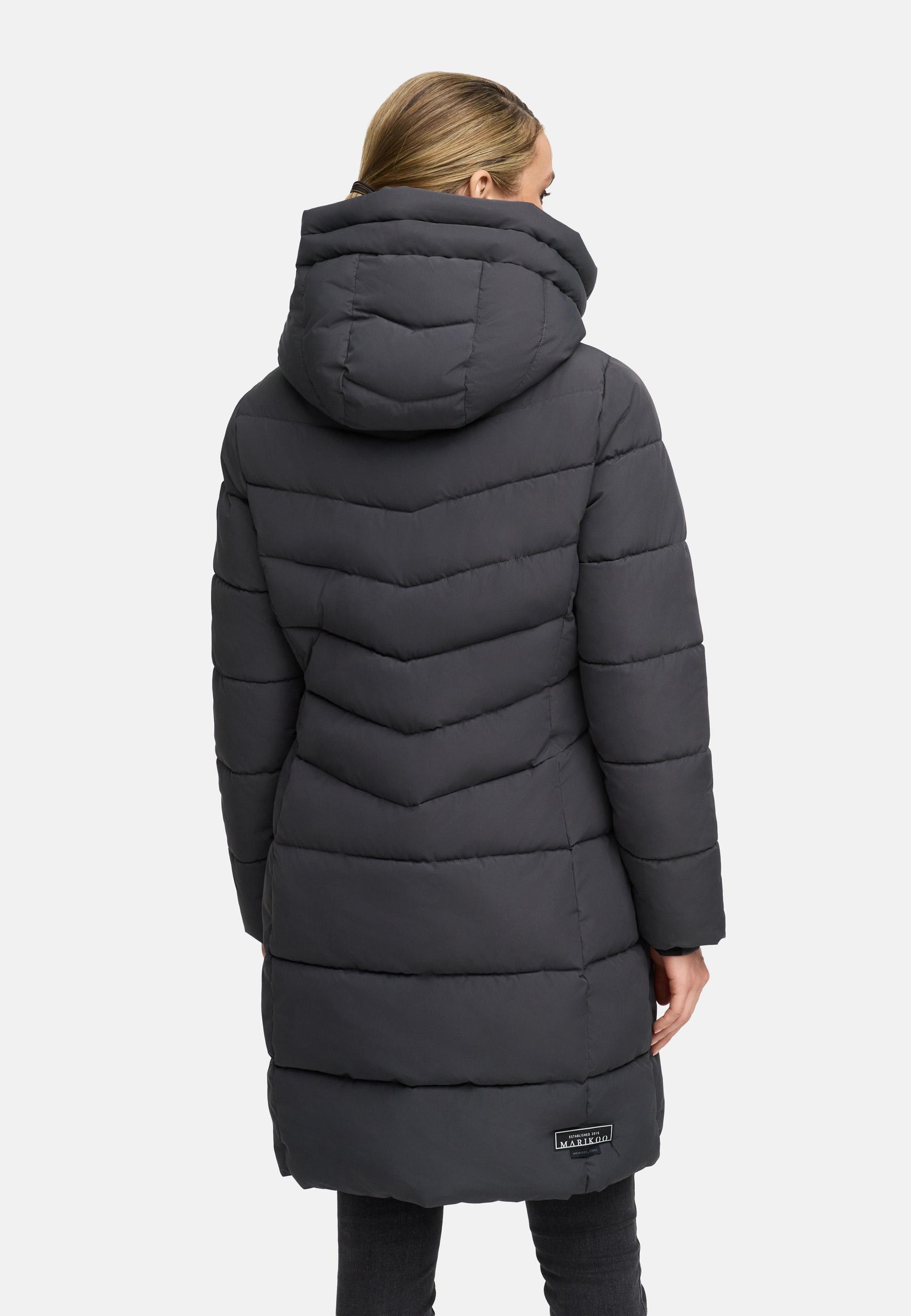 Langer Steppmantel "Natsukoo XVI" Anthracite
