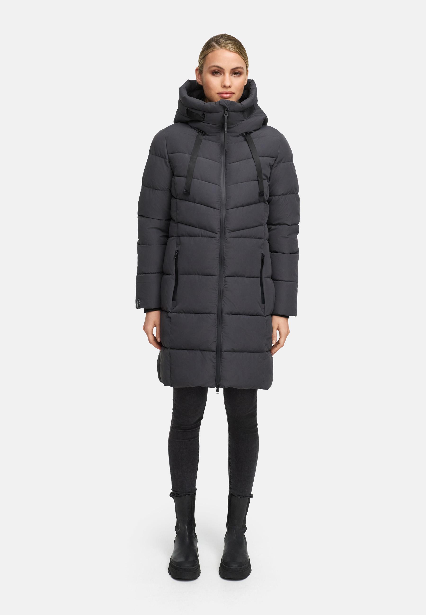 Langer Steppmantel "Natsukoo XVI" Anthracite