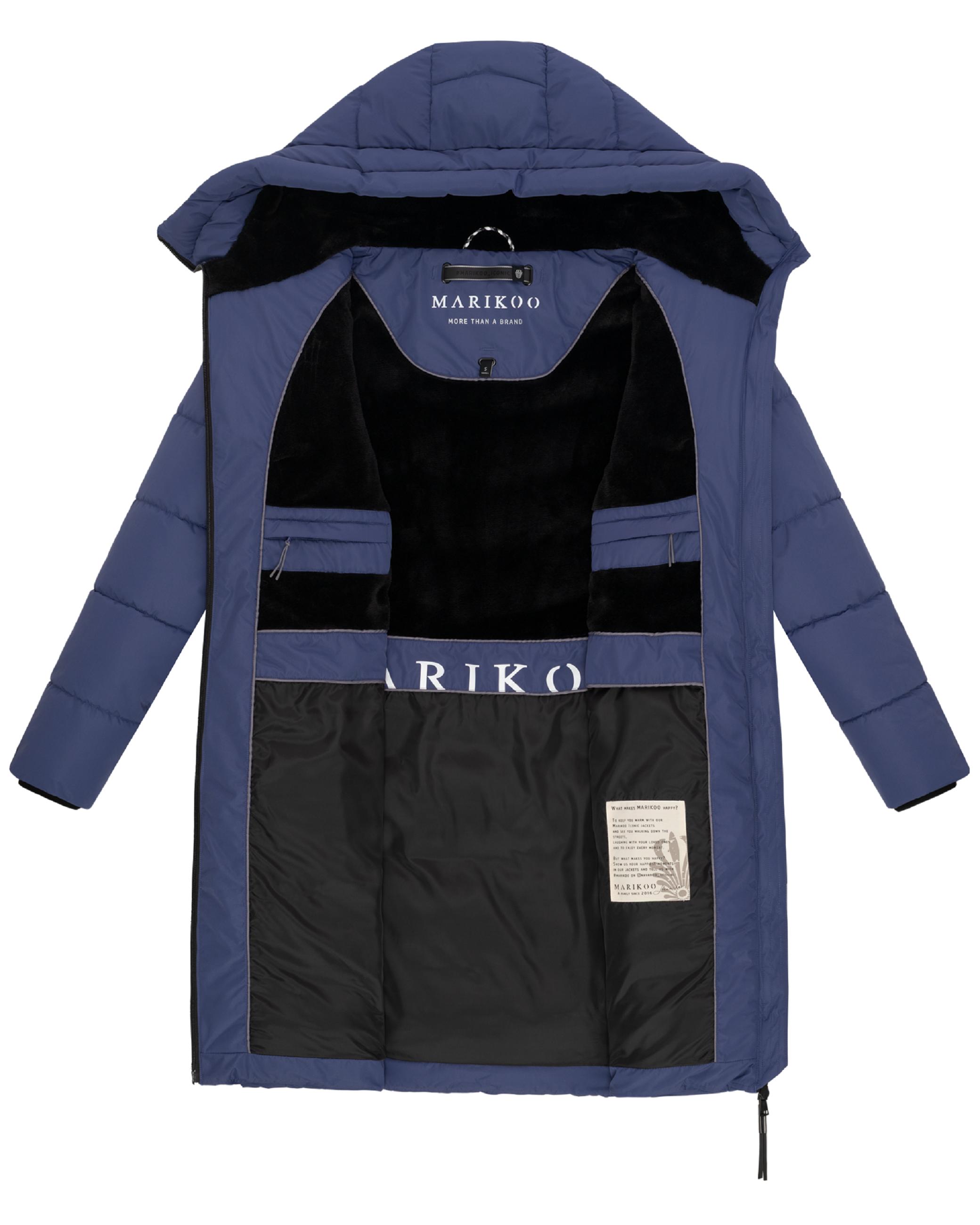 Langer Steppmantel "Natsukoo XVI" Blue Violet