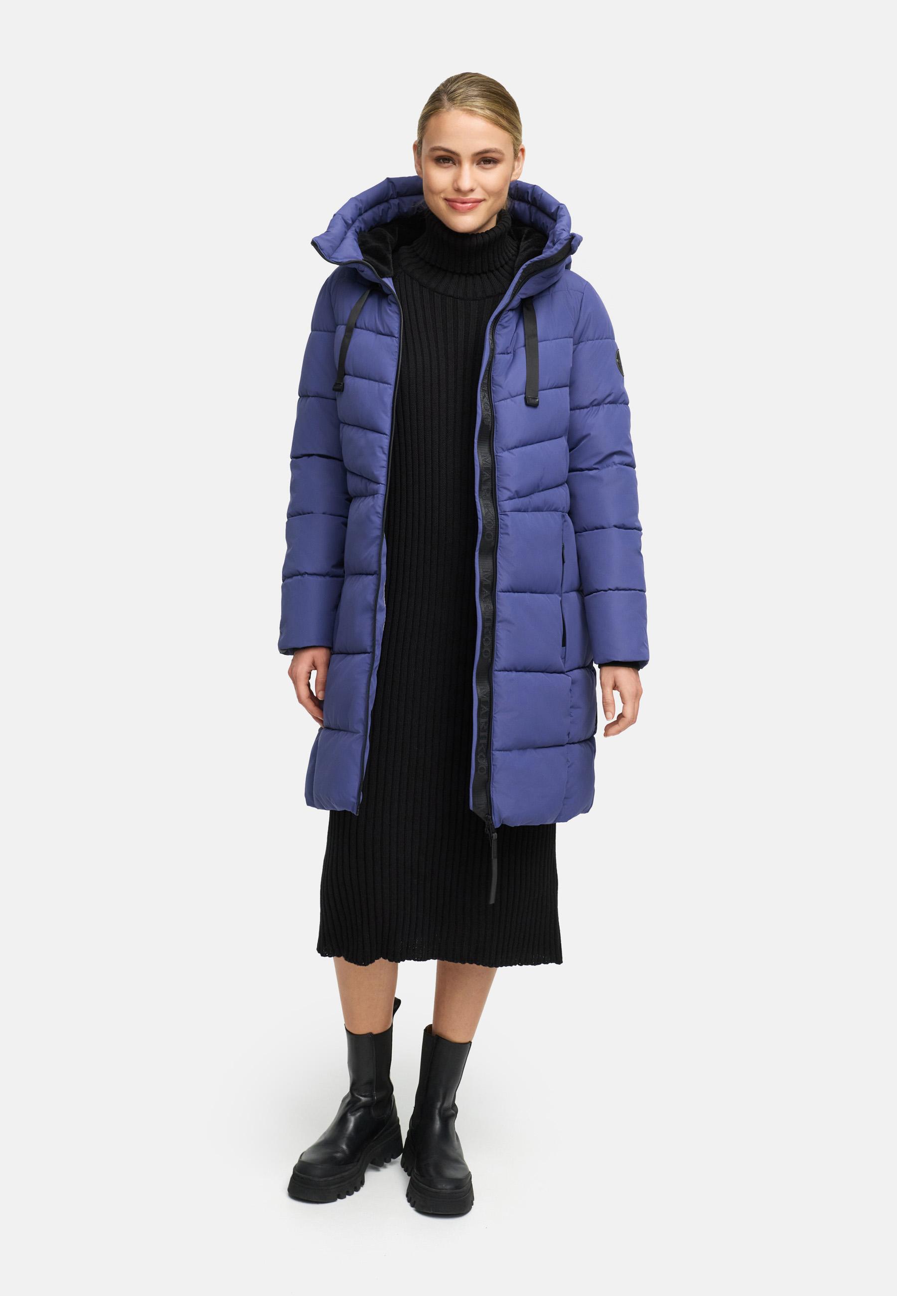 Langer Steppmantel "Natsukoo XVI" Blue Violet