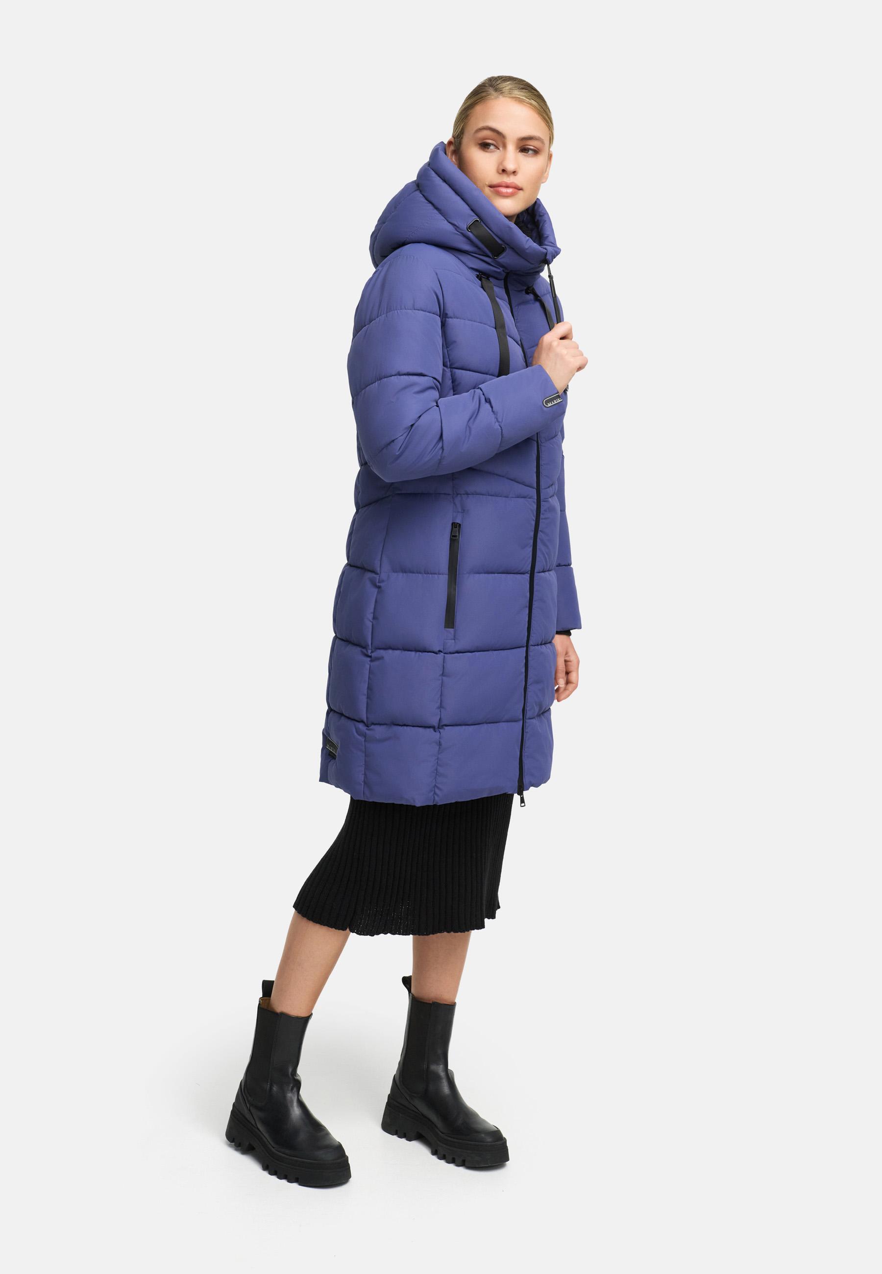 Langer Steppmantel "Natsukoo XVI" Blue Violet