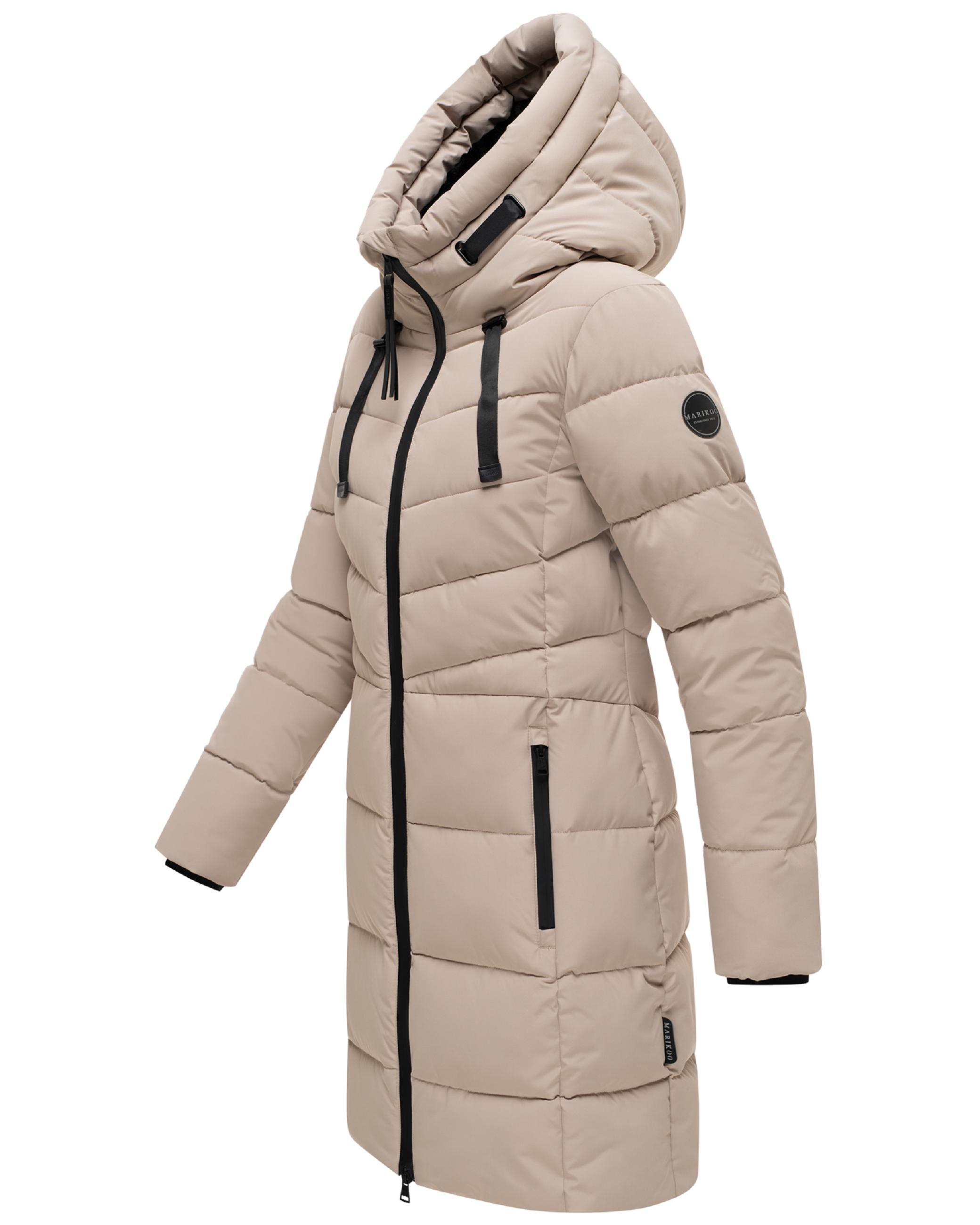 Langer Steppmantel "Natsukoo XVI" Light Taupe