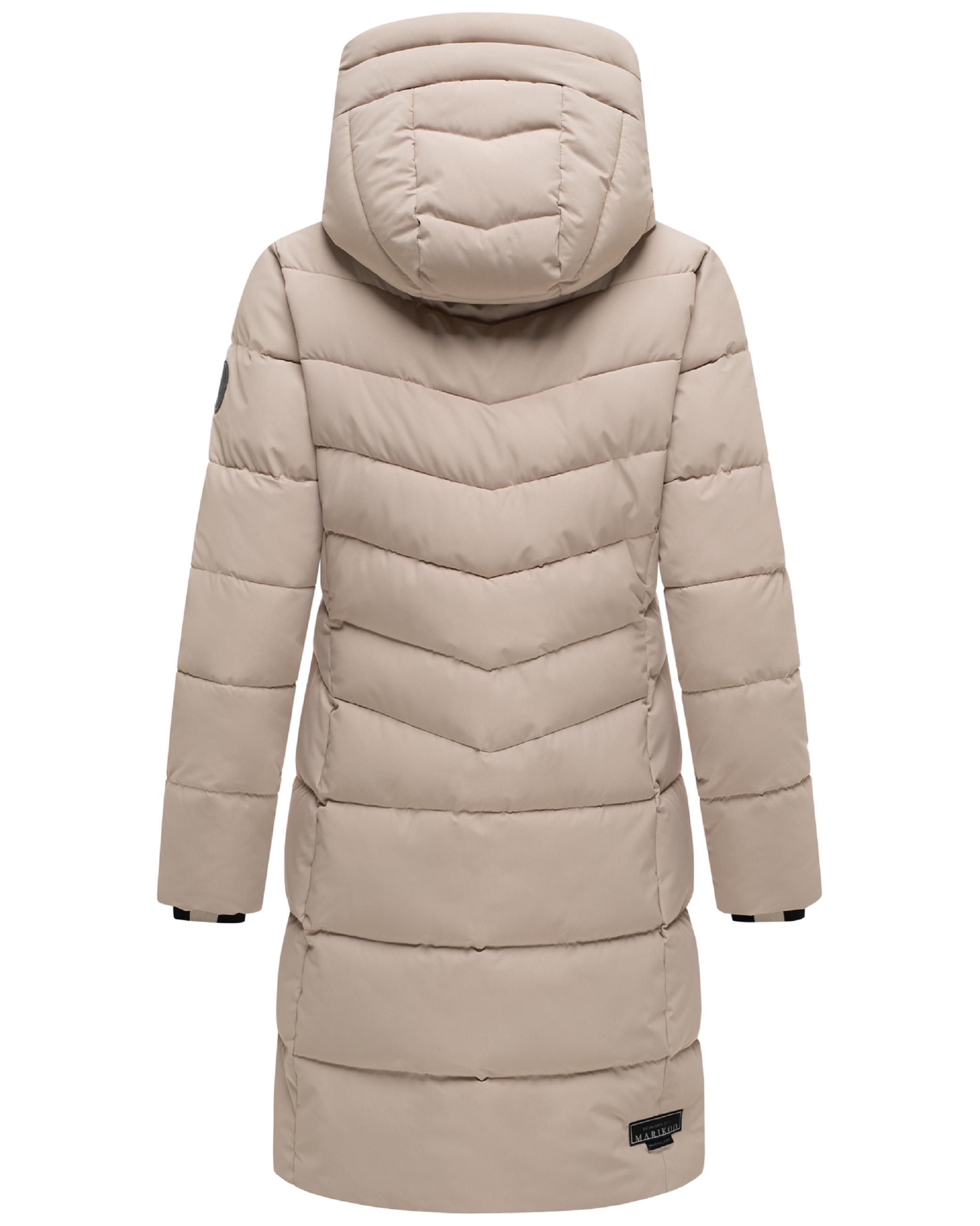 Langer Steppmantel "Natsukoo XVI" Light Taupe