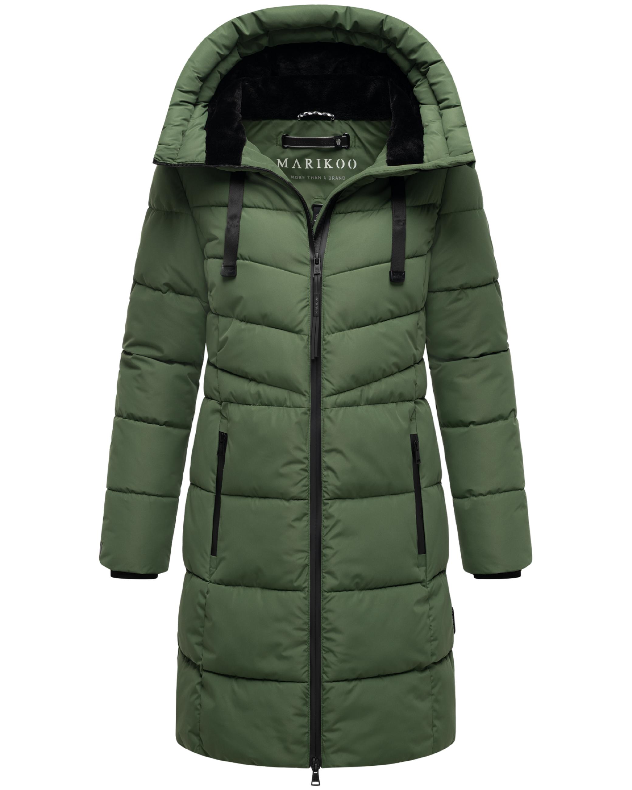 Langer Steppmantel "Natsukoo XVI" Pine Olive