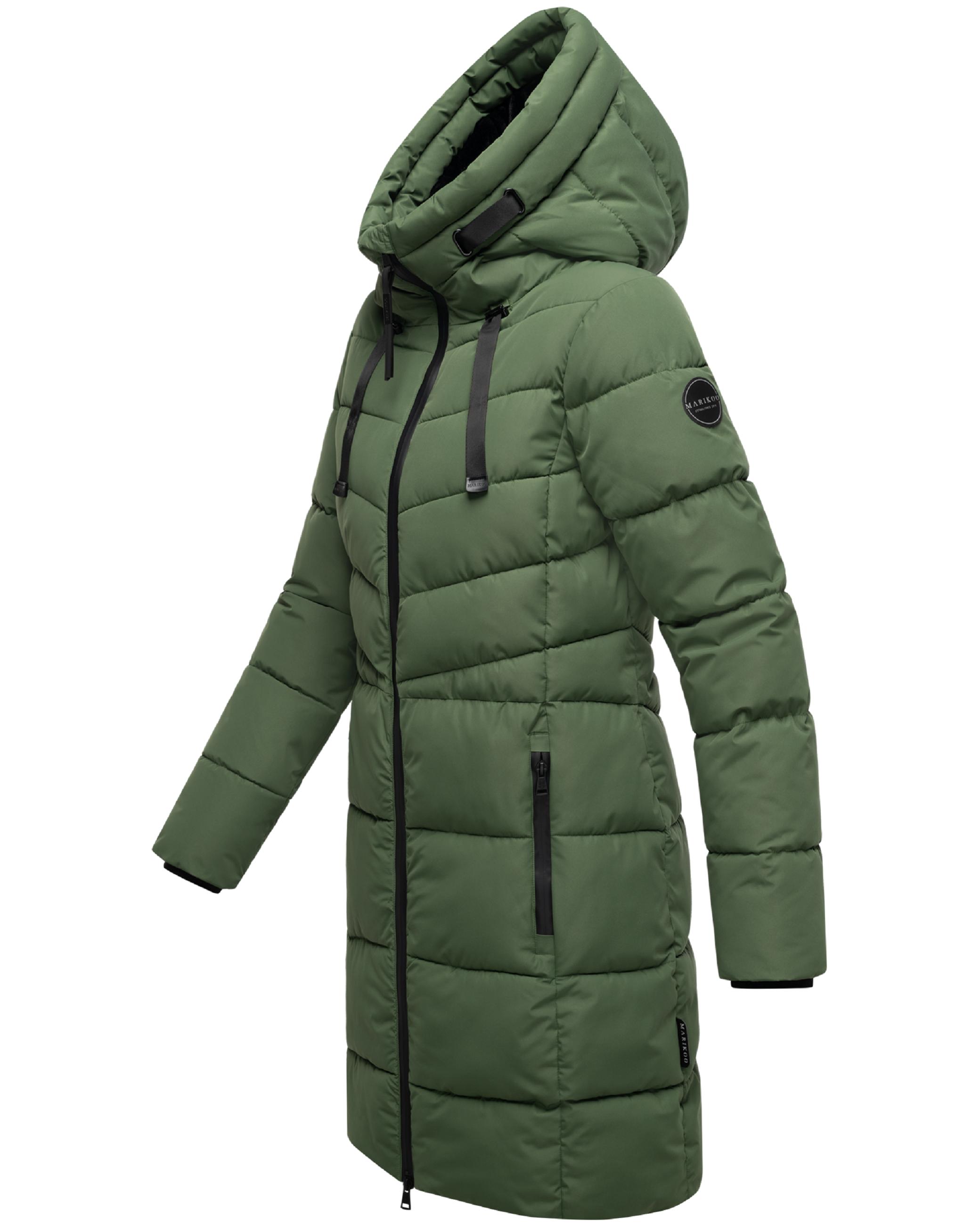 Langer Steppmantel "Natsukoo XVI" Pine Olive