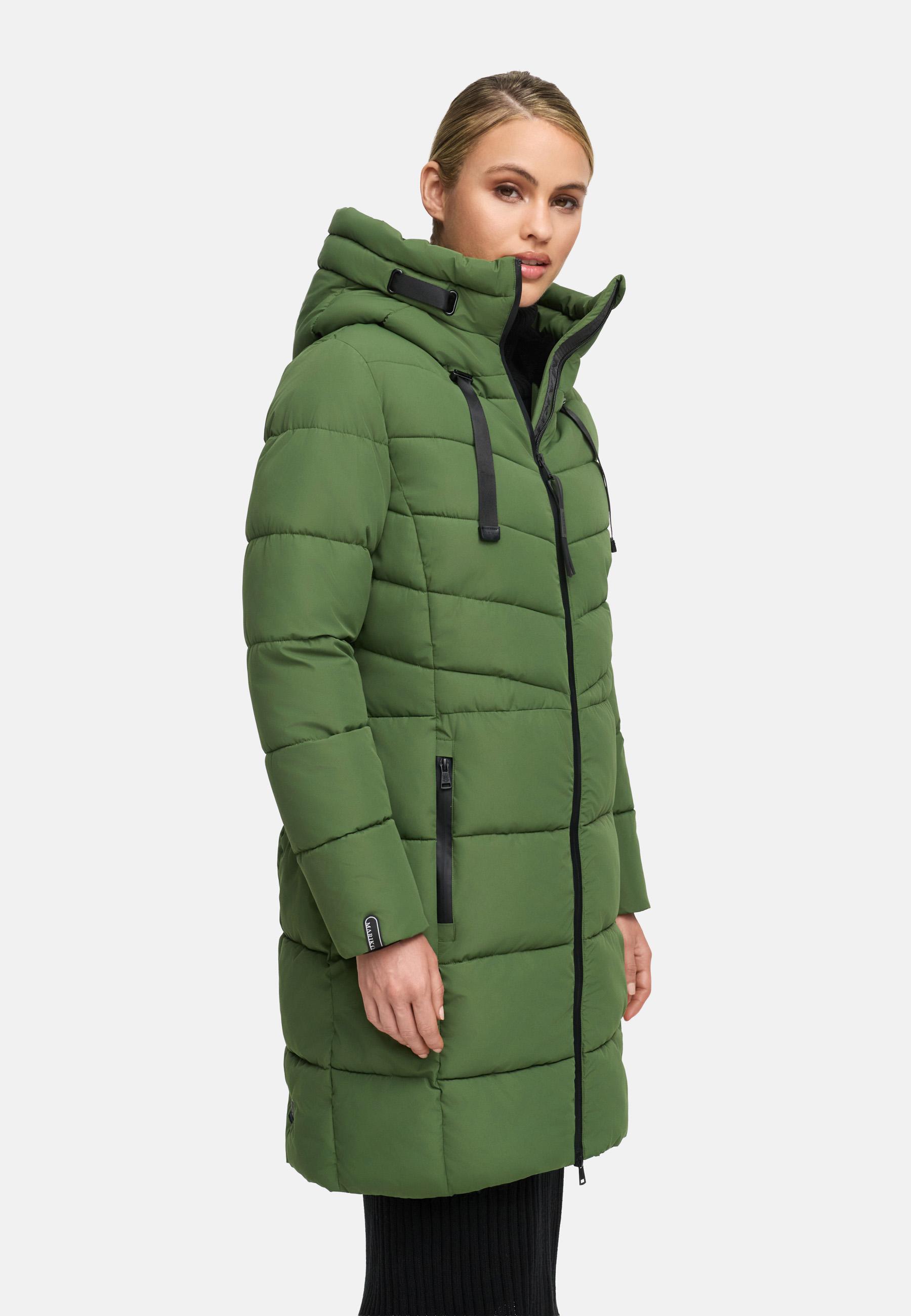 Langer Steppmantel "Natsukoo XVI" Pine Olive