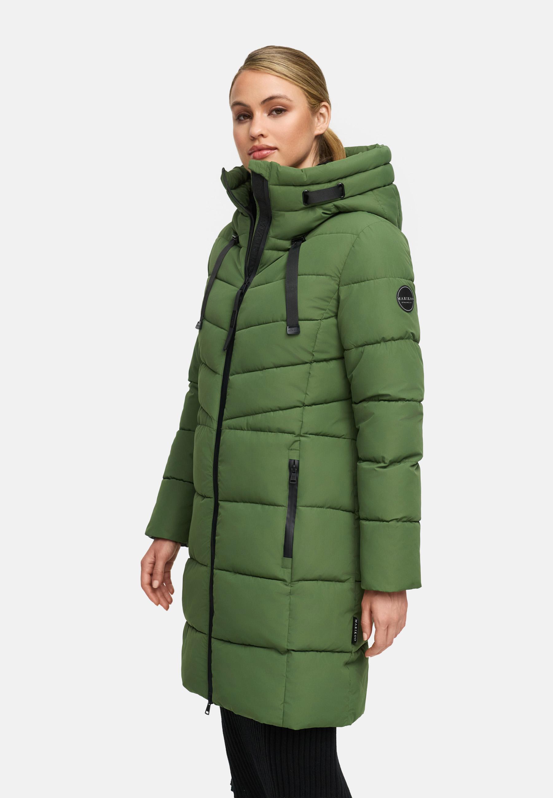 Langer Steppmantel "Natsukoo XVI" Pine Olive