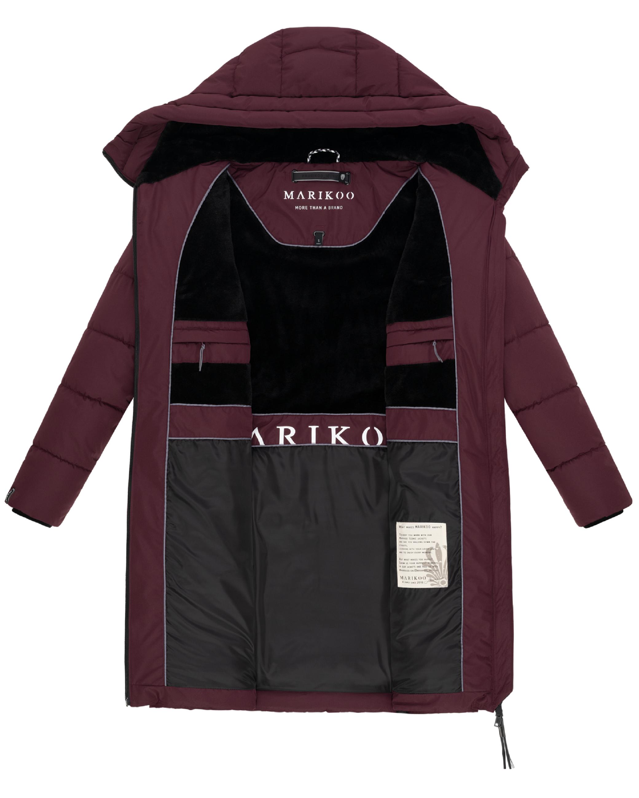 Langer Steppmantel "Natsukoo XVI" Wine