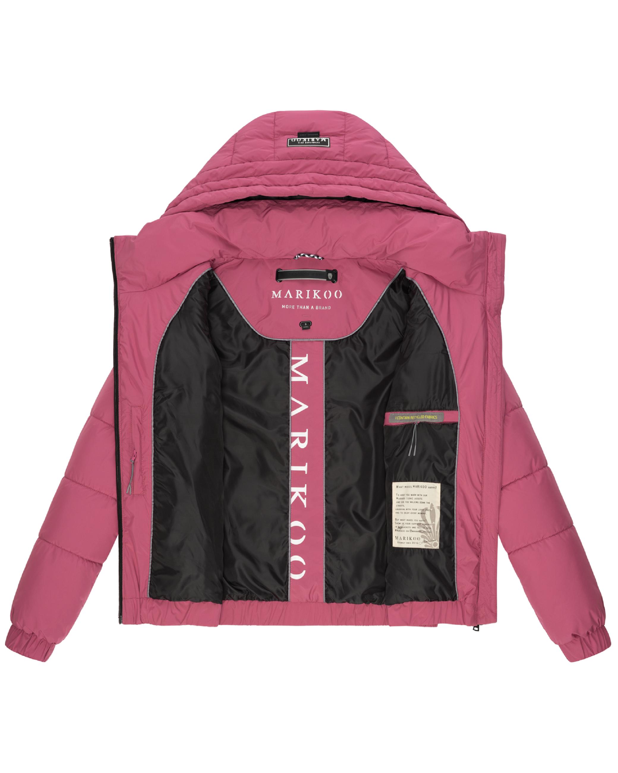 Warme Steppjacke mit Kapuze "Nayanaa XVI" Berry Rouge