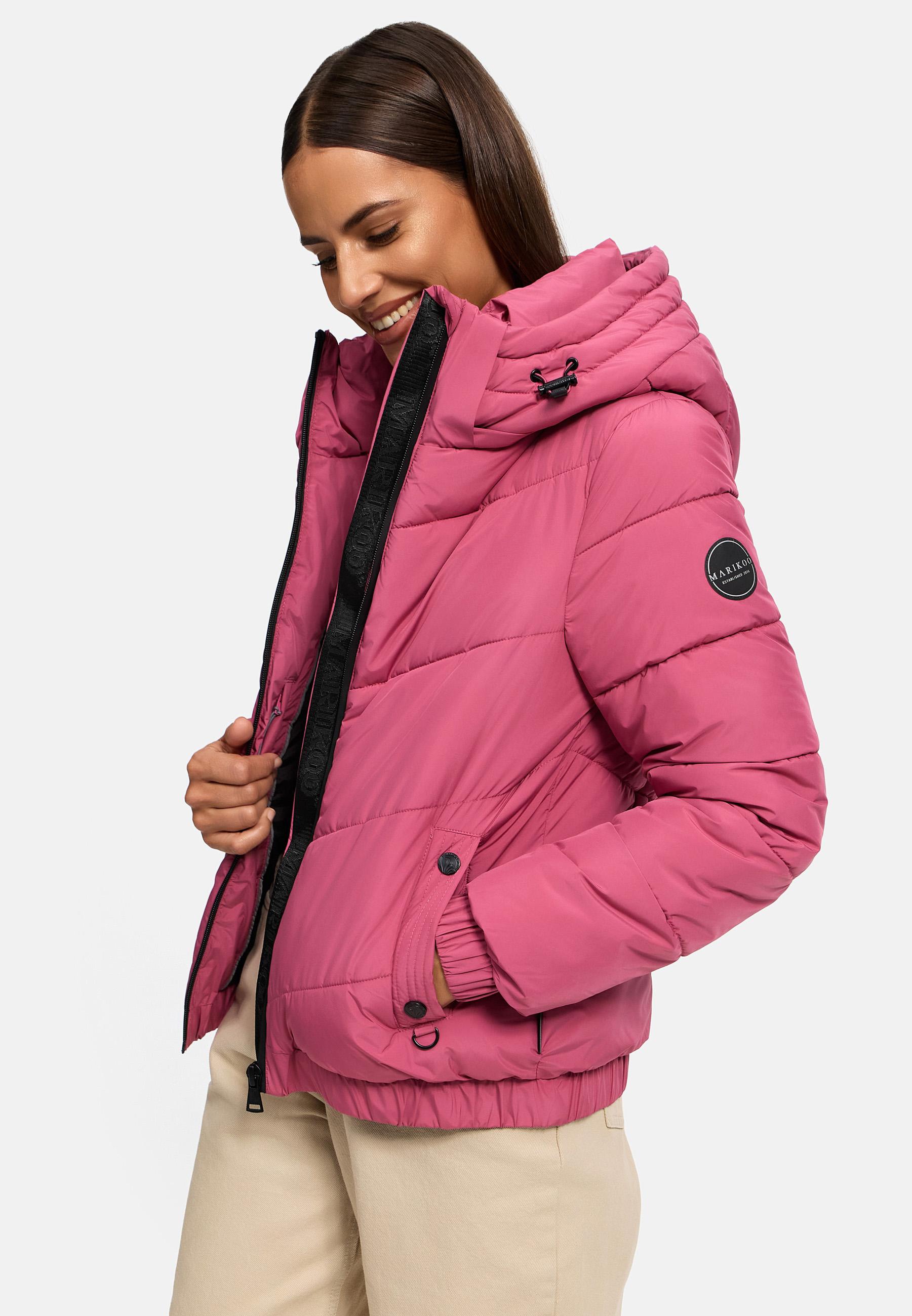 Warme Steppjacke mit Kapuze "Nayanaa XVI" Berry Rouge