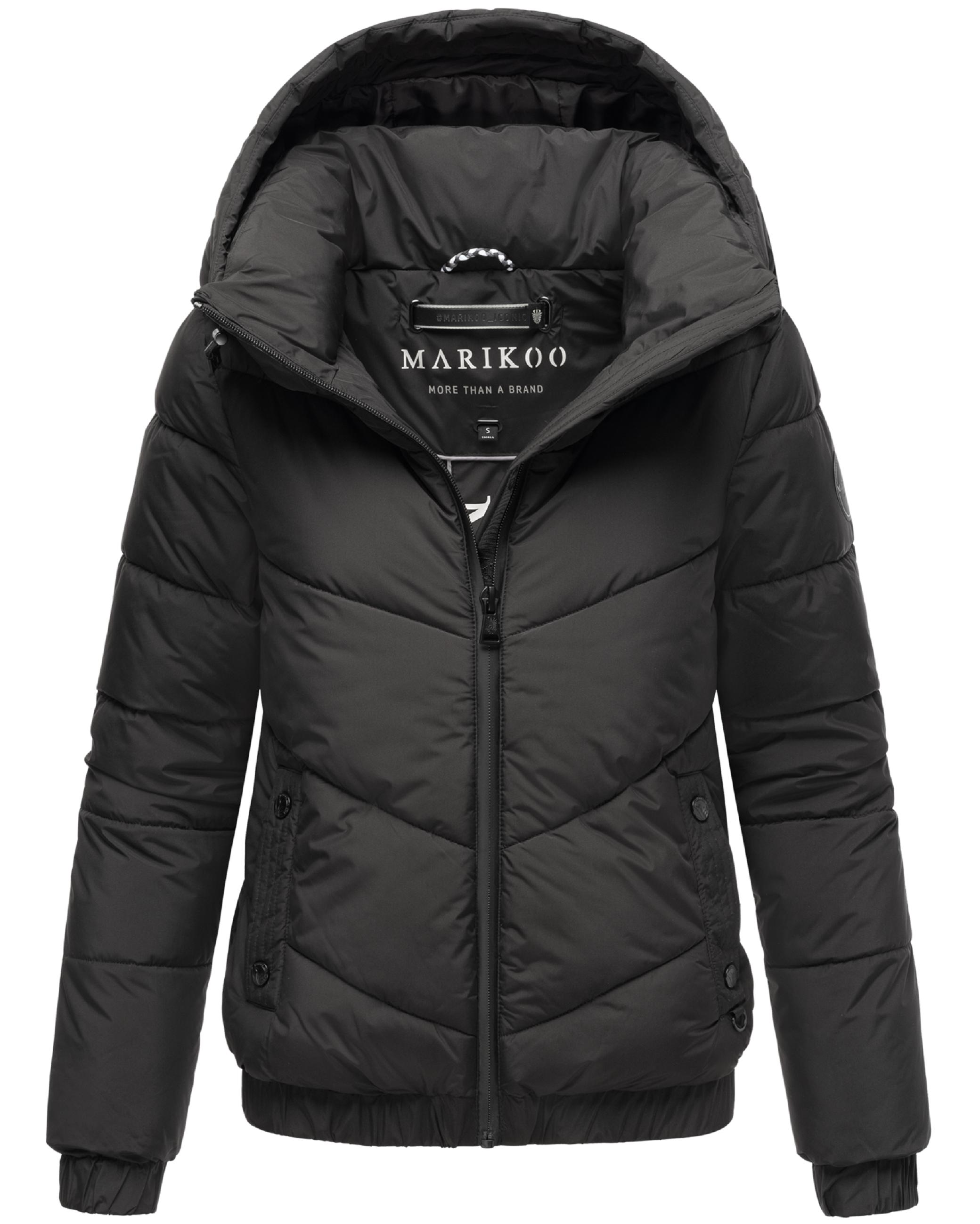 Warme Steppjacke mit Kapuze "Nayanaa XVI" Black