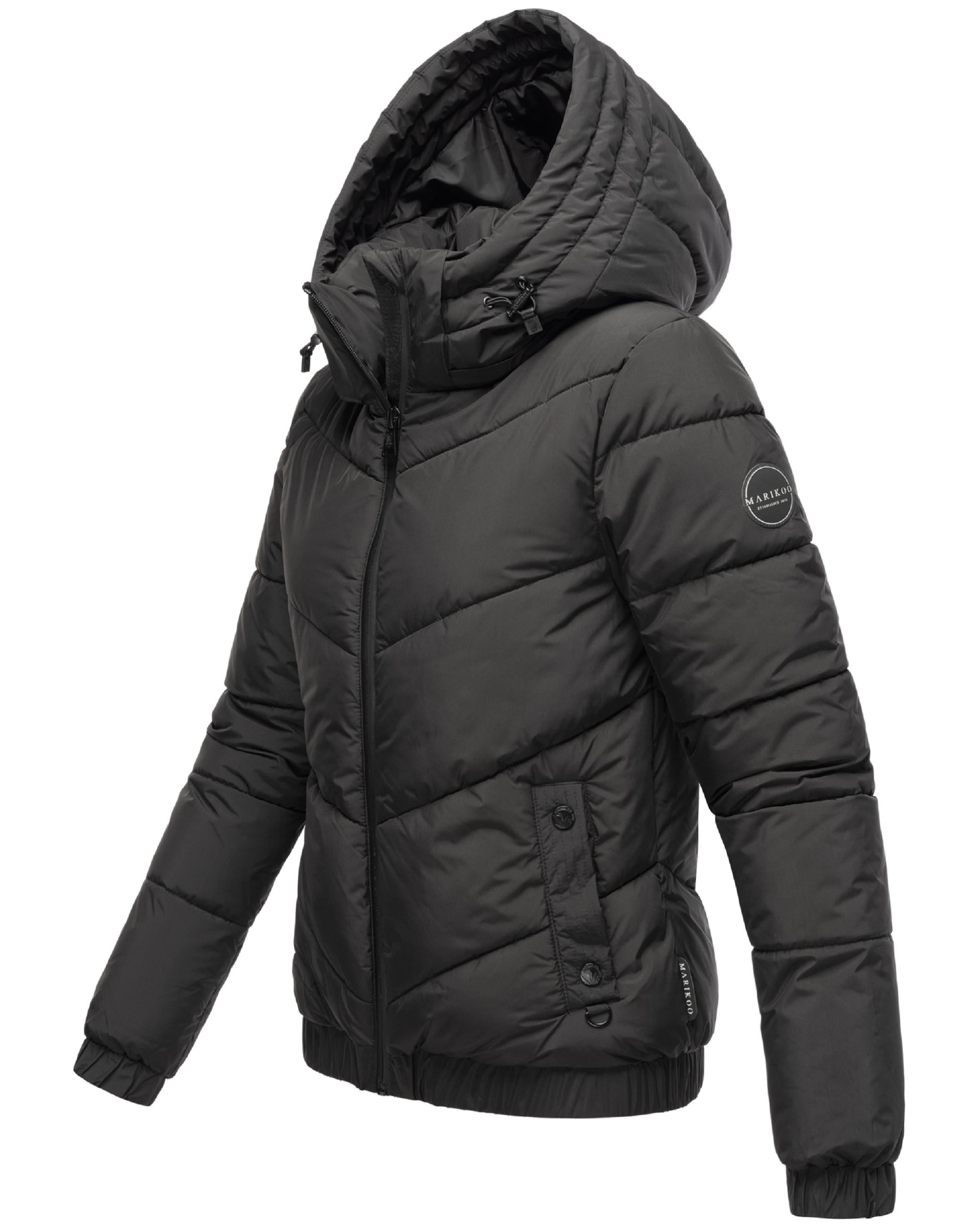 Warme Steppjacke mit Kapuze "Nayanaa XVI" Black