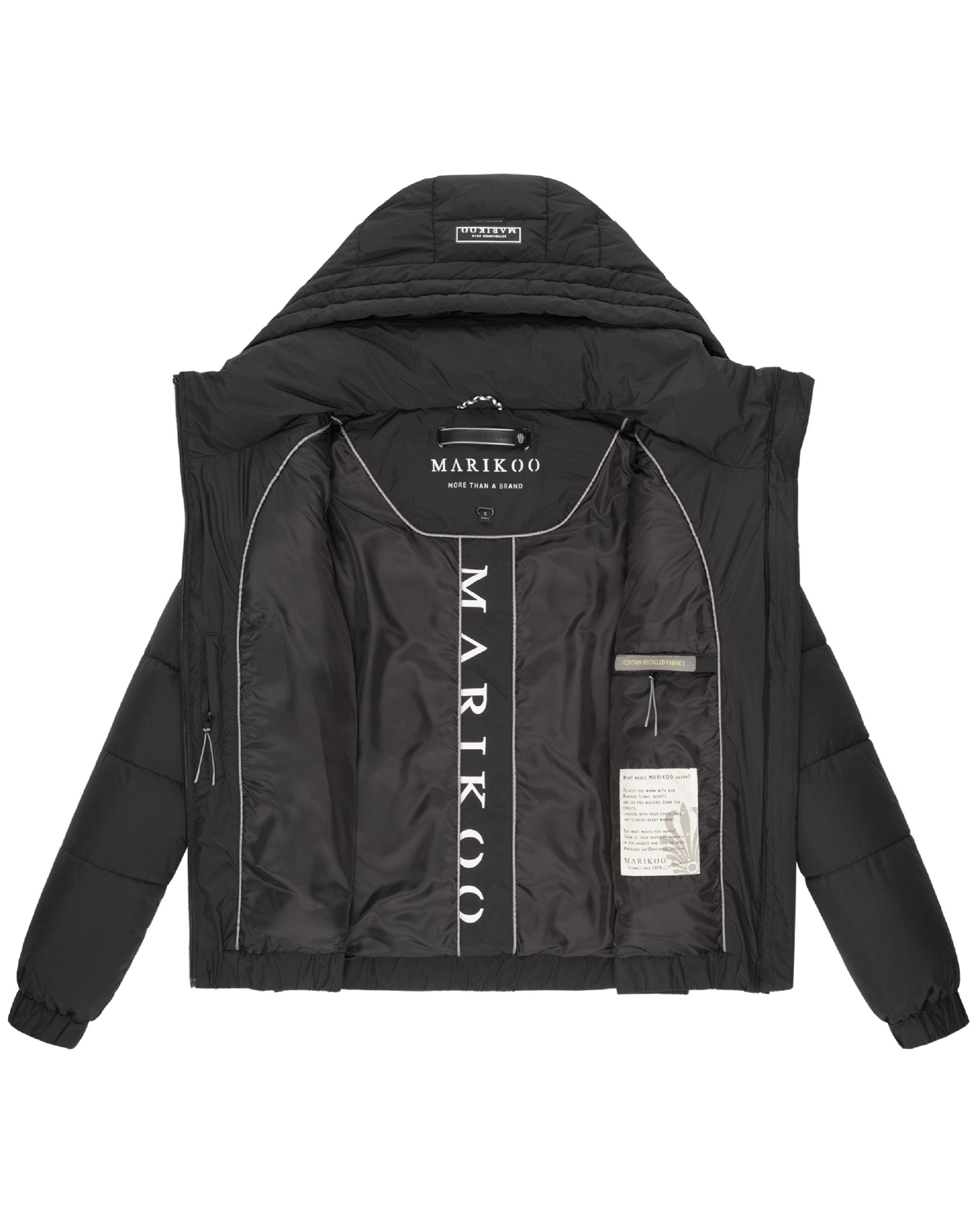 Warme Steppjacke mit Kapuze "Nayanaa XVI" Black