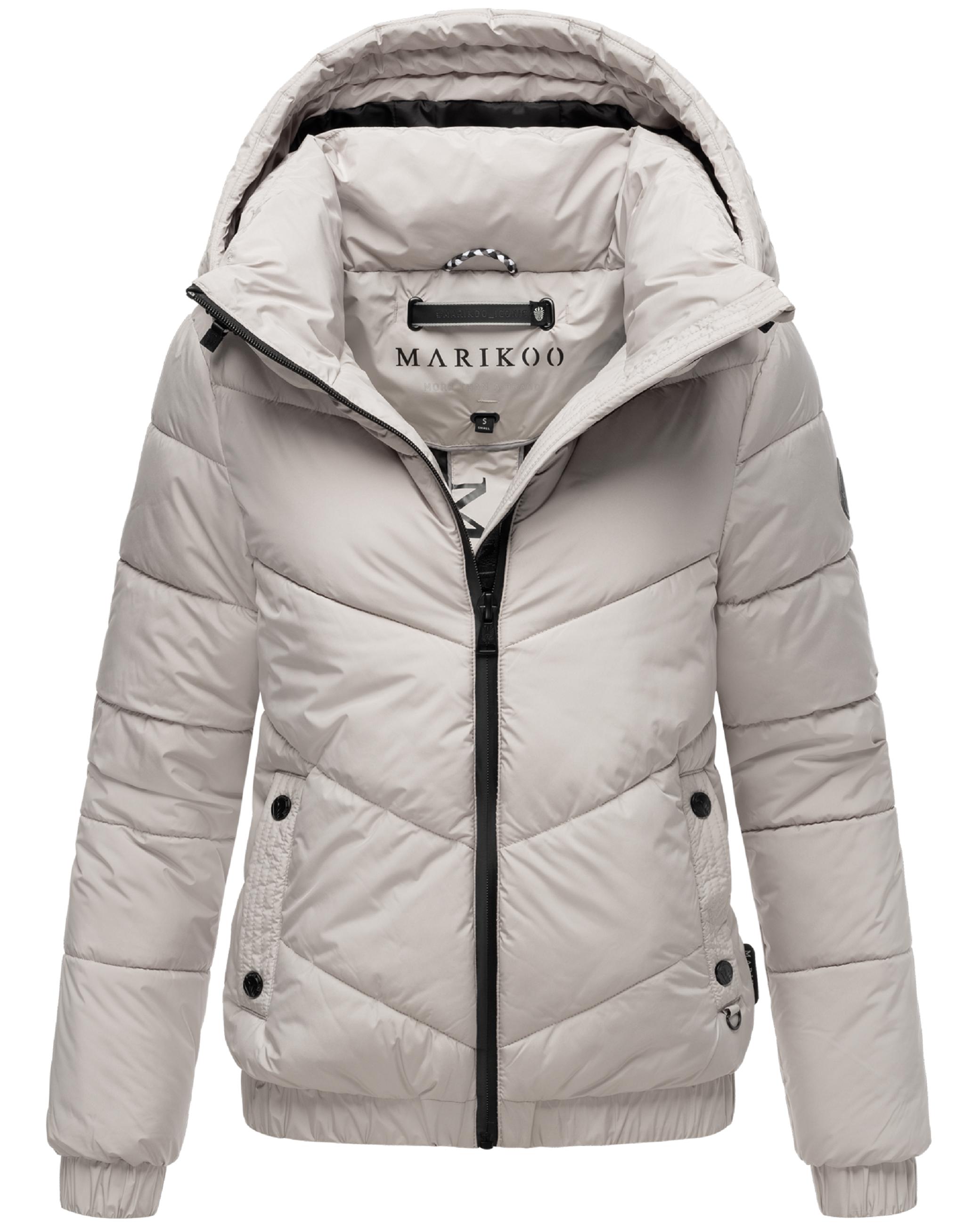 Warme Steppjacke mit Kapuze "Nayanaa XVI" Light Grey