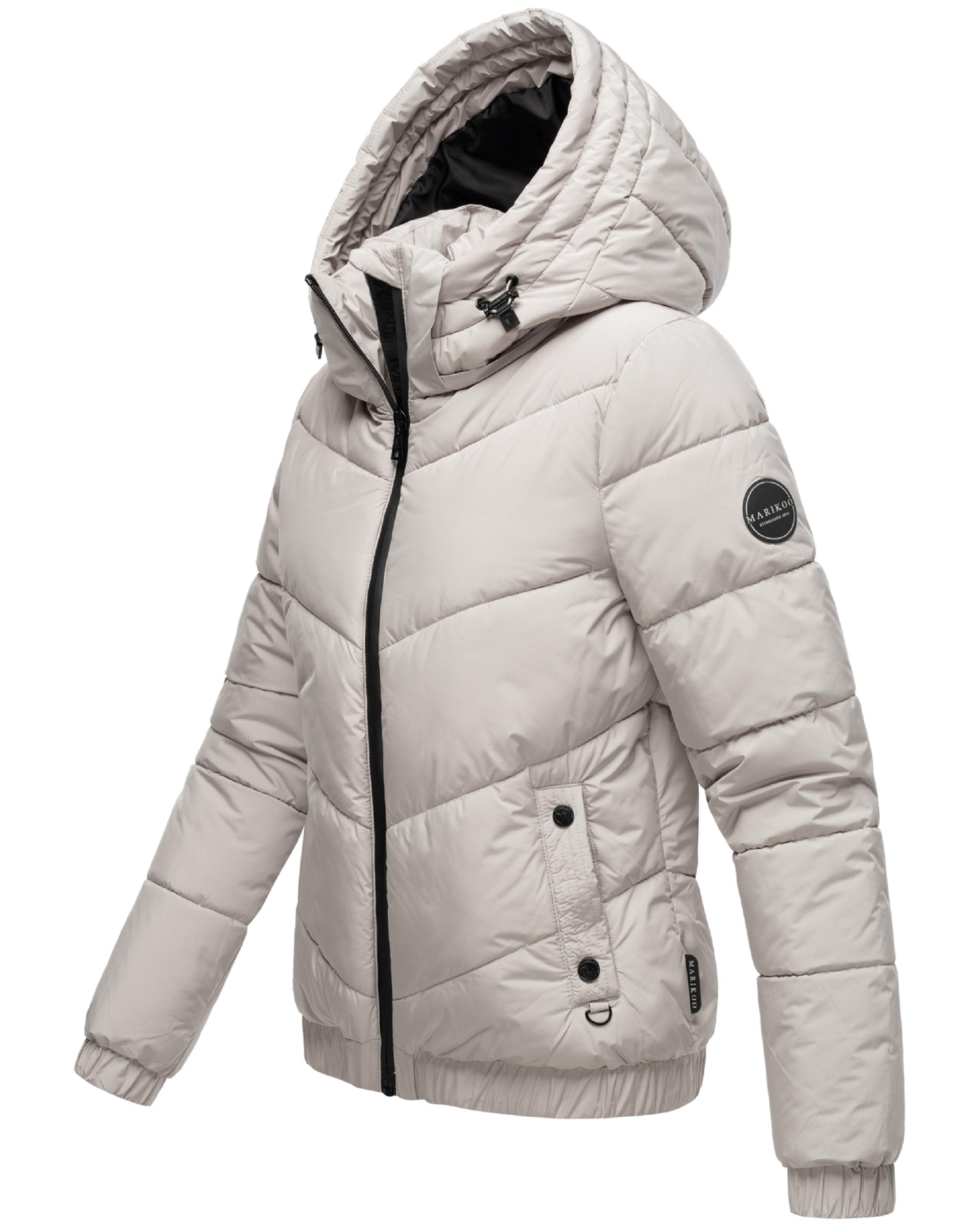 Warme Steppjacke mit Kapuze "Nayanaa XVI" Light Grey