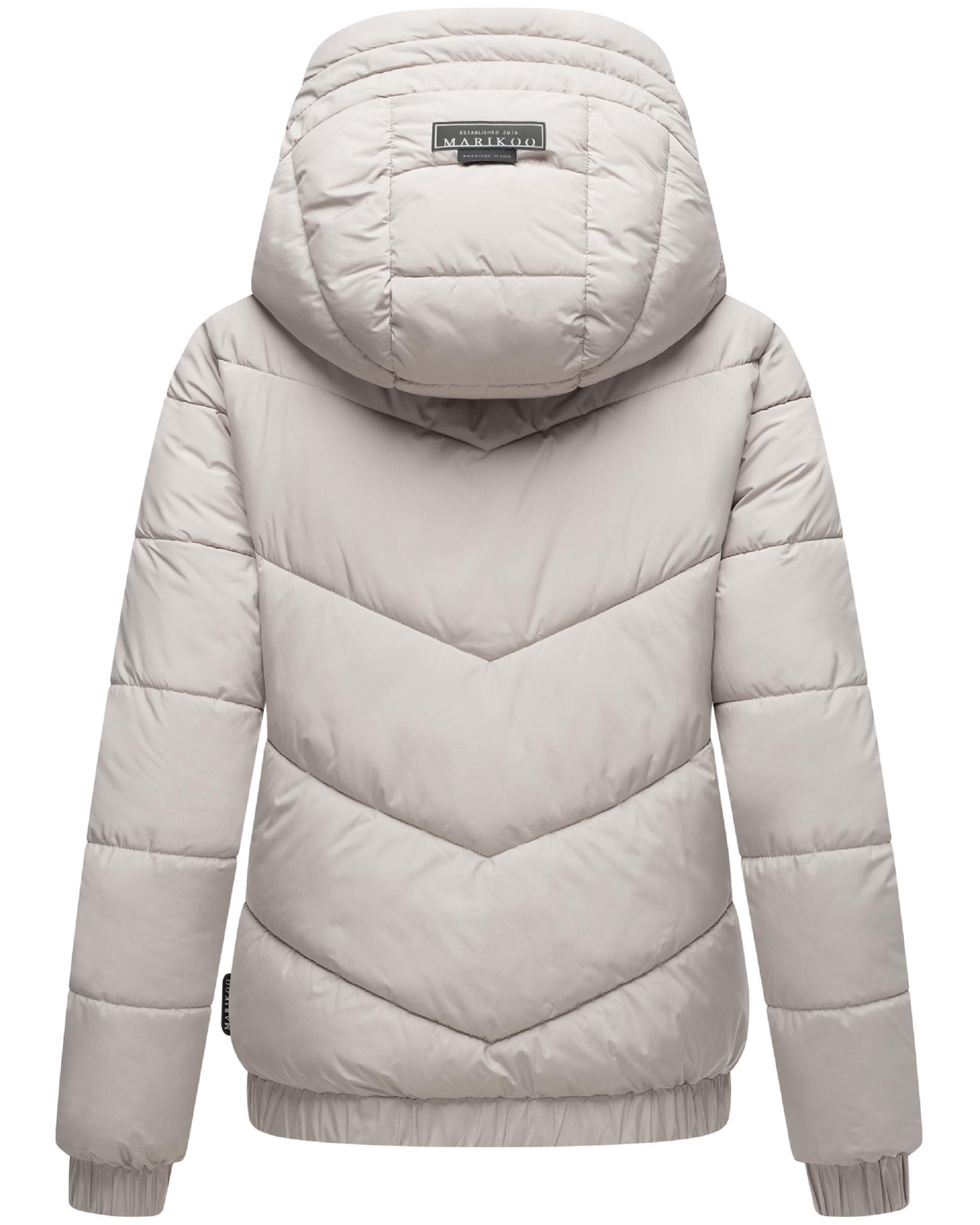 Warme Steppjacke mit Kapuze "Nayanaa XVI" Light Grey