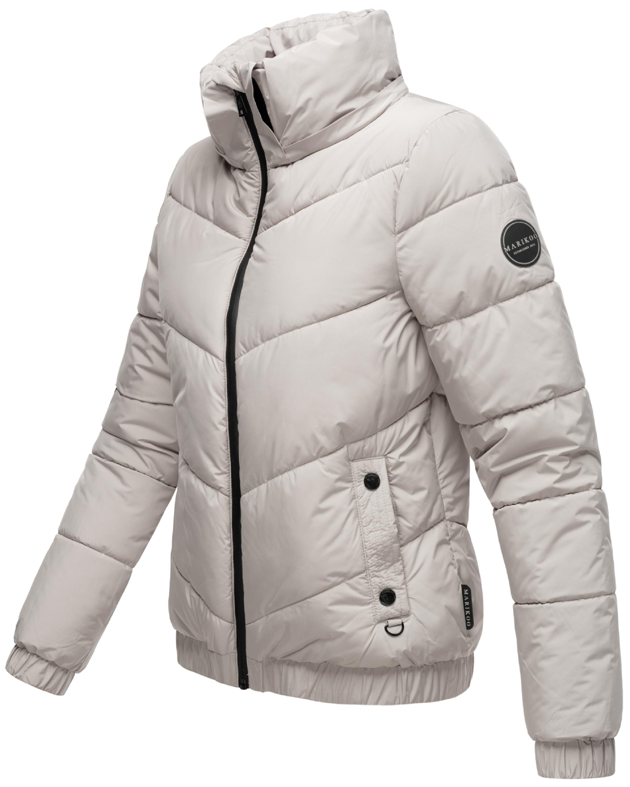 Warme Steppjacke mit Kapuze "Nayanaa XVI" Light Grey