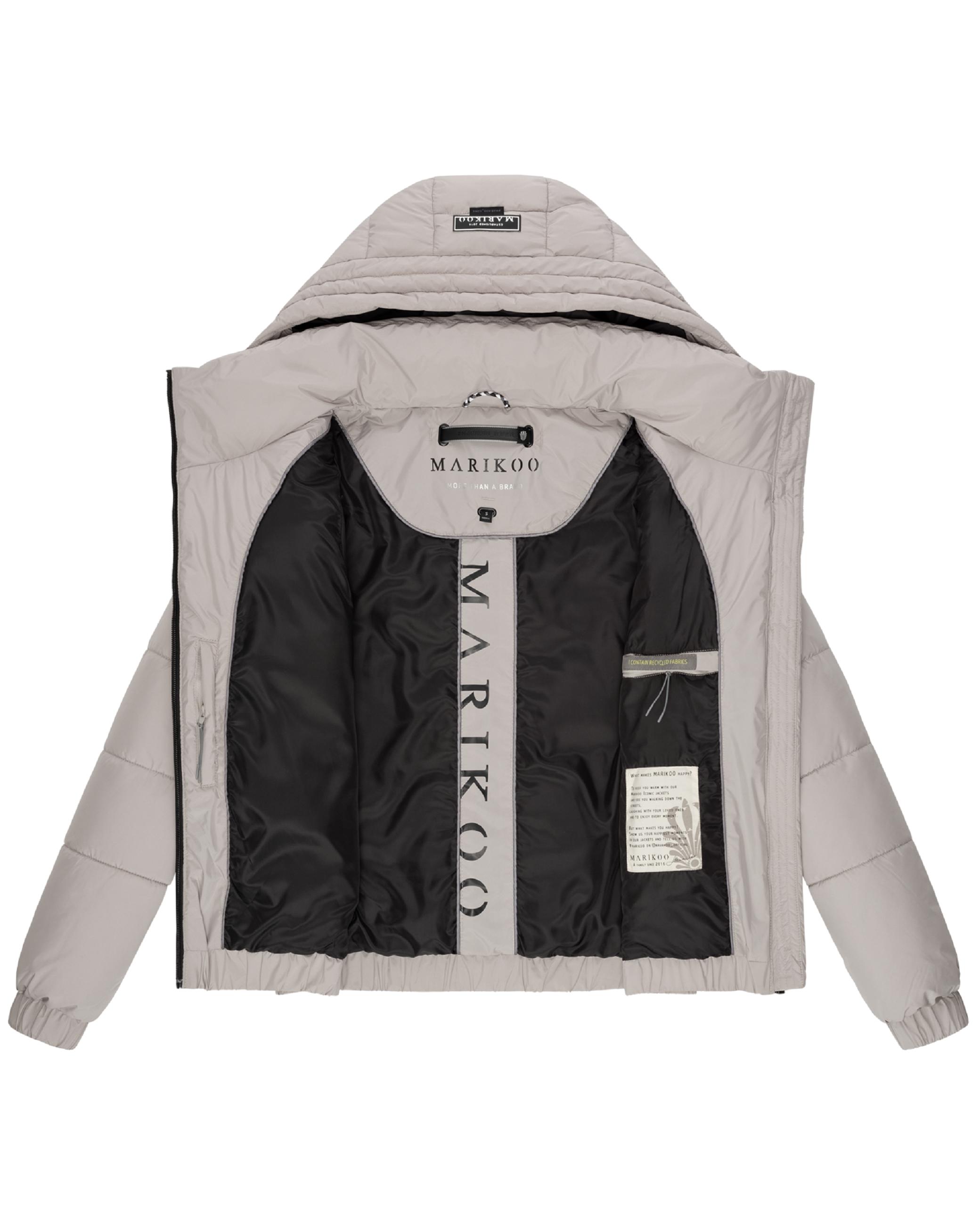 Warme Steppjacke mit Kapuze "Nayanaa XVI" Light Grey