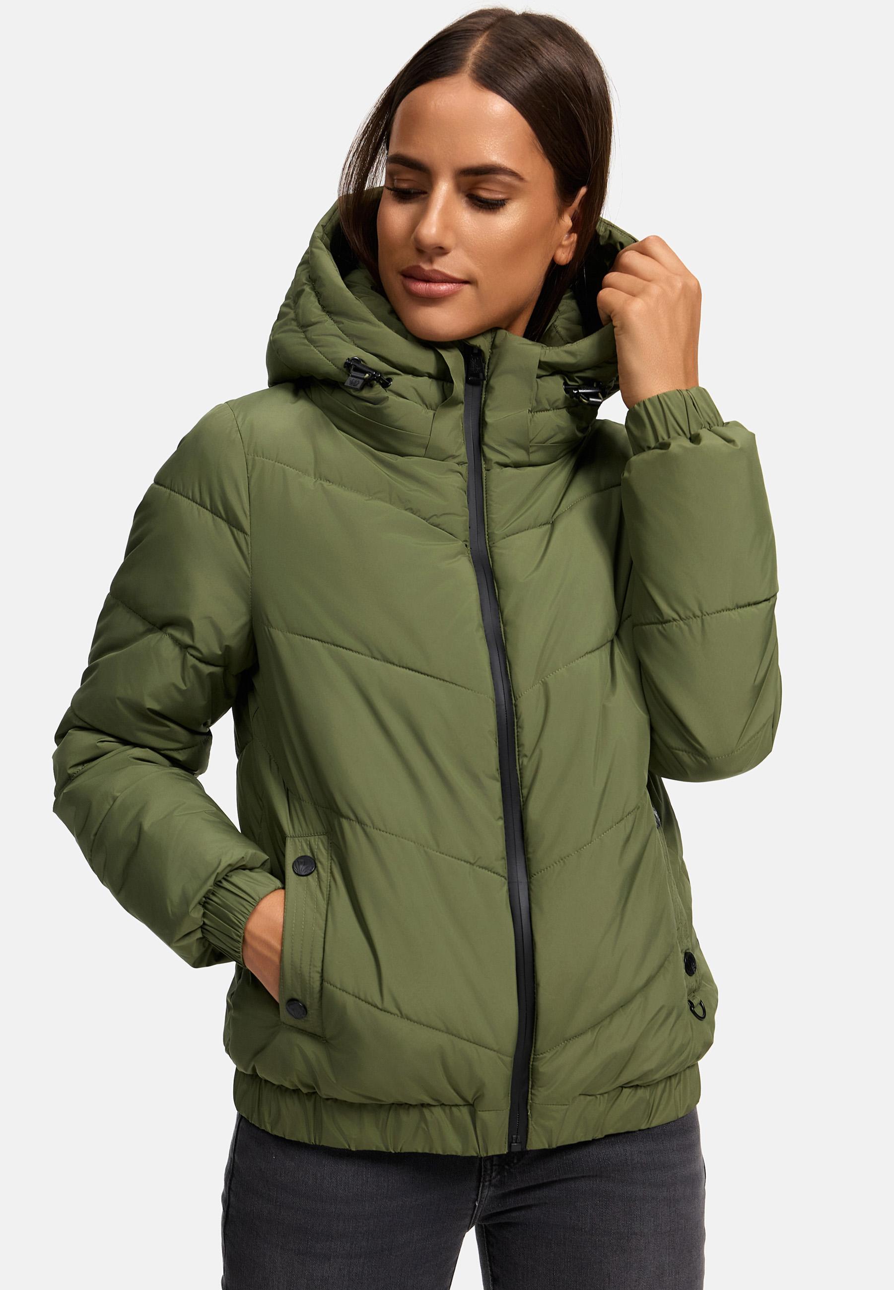 Warme Steppjacke mit Kapuze "Nayanaa XVI" Olive