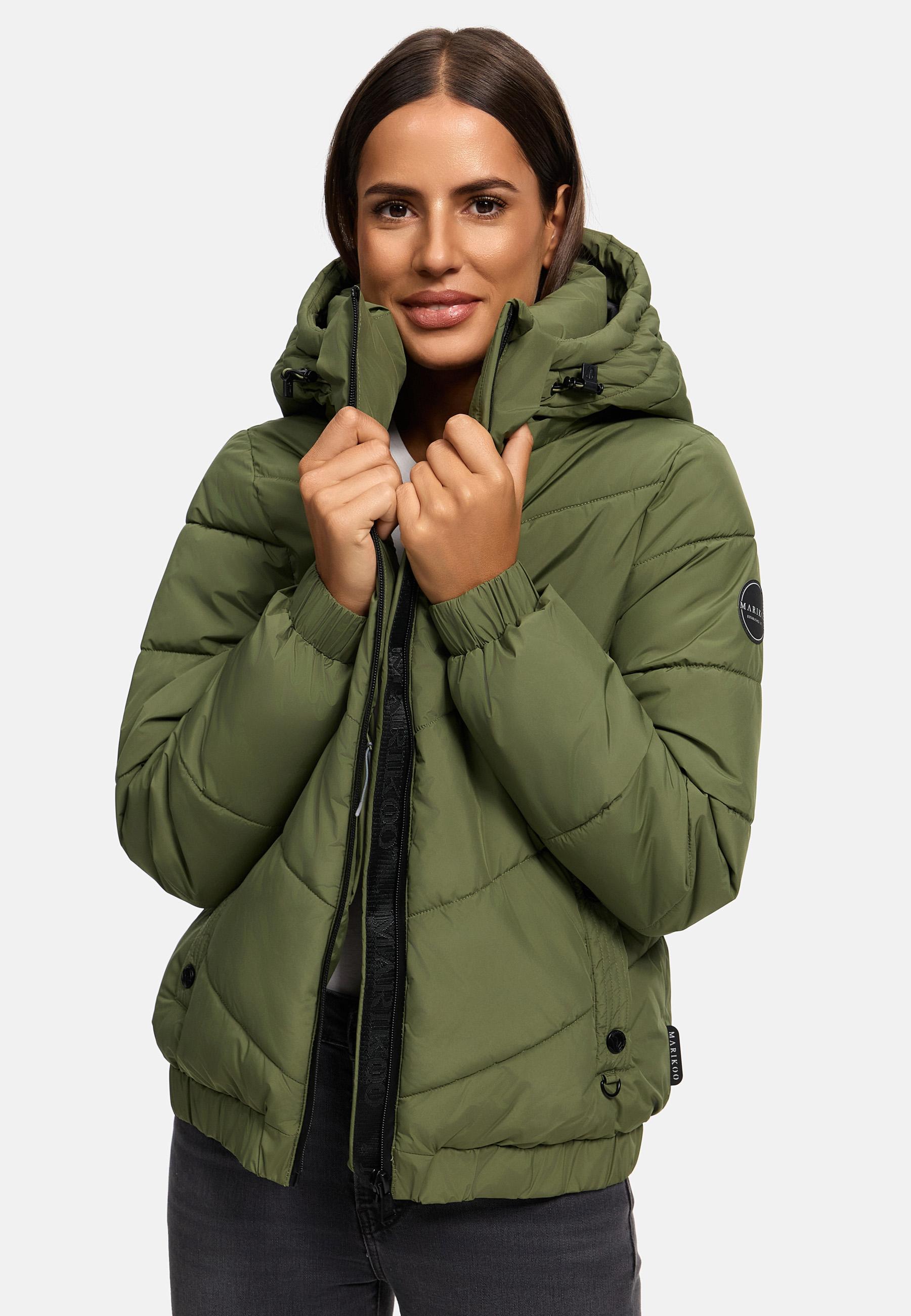 Warme Steppjacke mit Kapuze "Nayanaa XVI" Olive