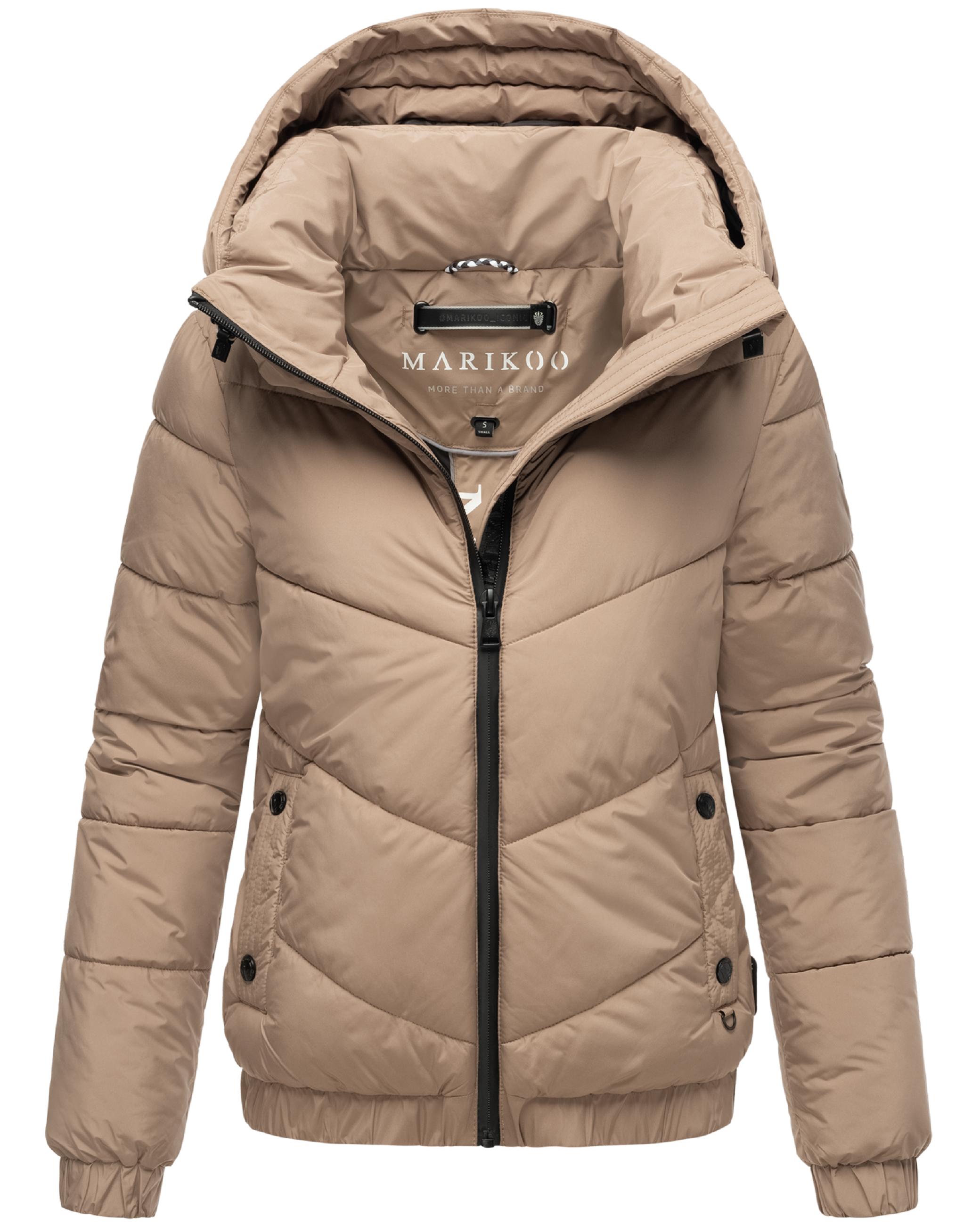 Warme Steppjacke mit Kapuze "Nayanaa XVI" Taupe Grey