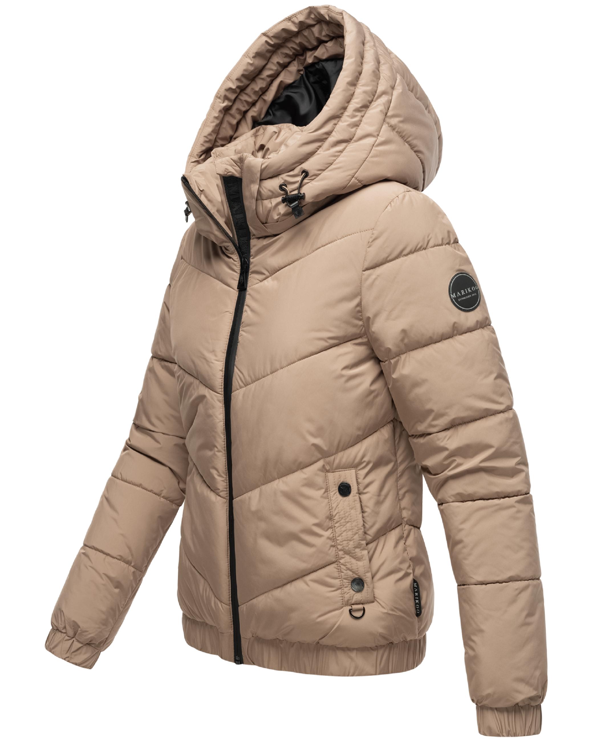 Warme Steppjacke mit Kapuze "Nayanaa XVI" Taupe Grey