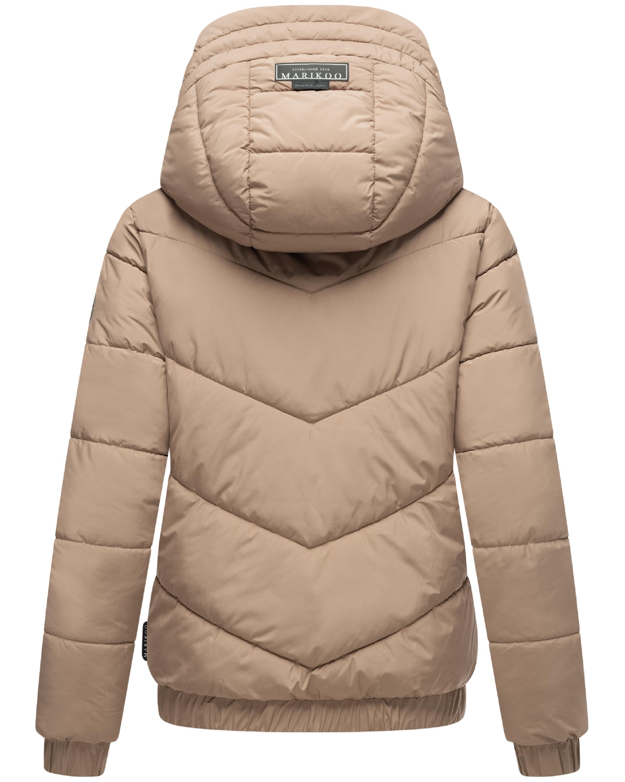 Warme Steppjacke mit Kapuze "Nayanaa XVI" Taupe Grey