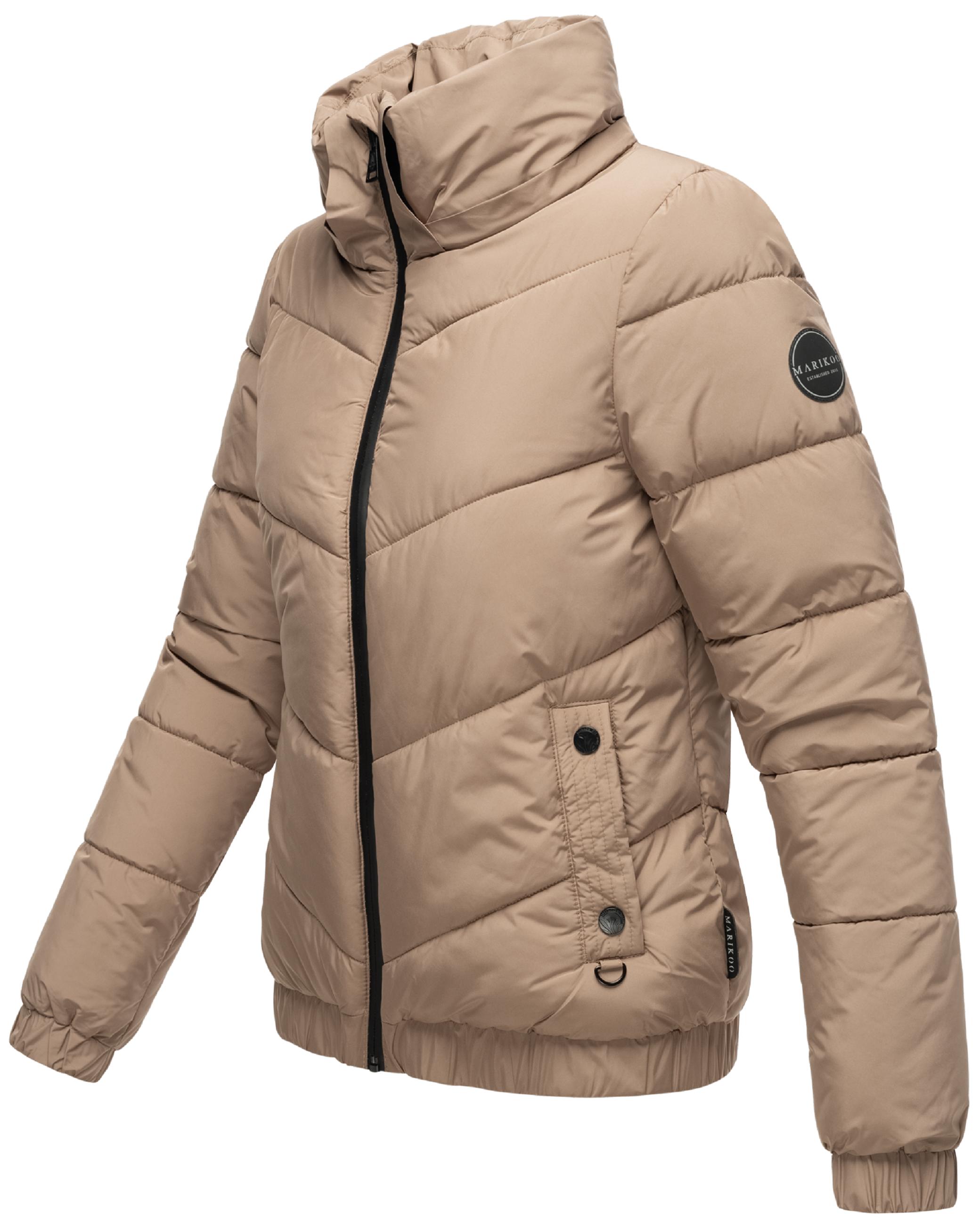 Warme Steppjacke mit Kapuze "Nayanaa XVI" Taupe Grey