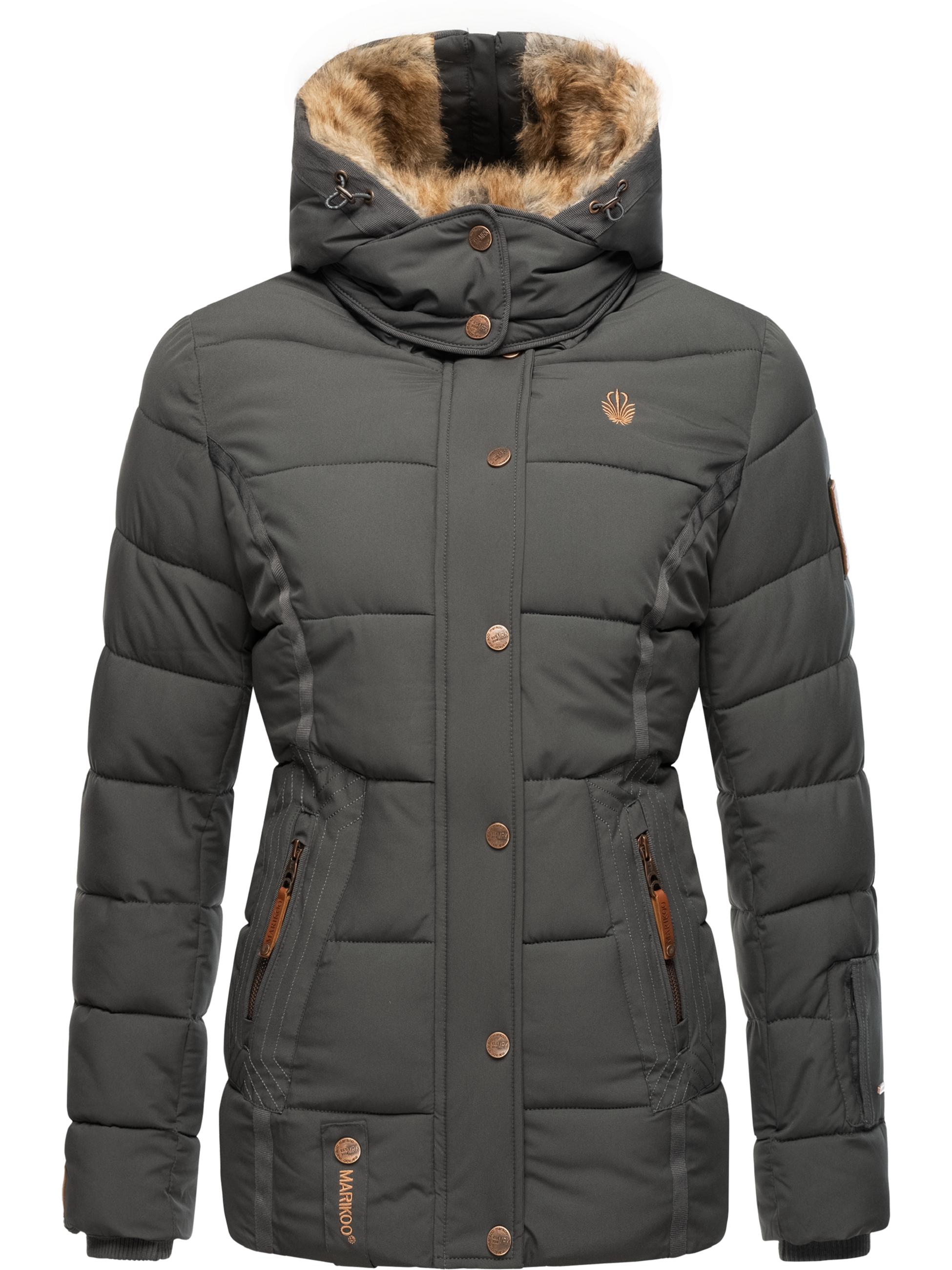 Winter Steppjacke mit Kapuze "Nekoo" Anthracite