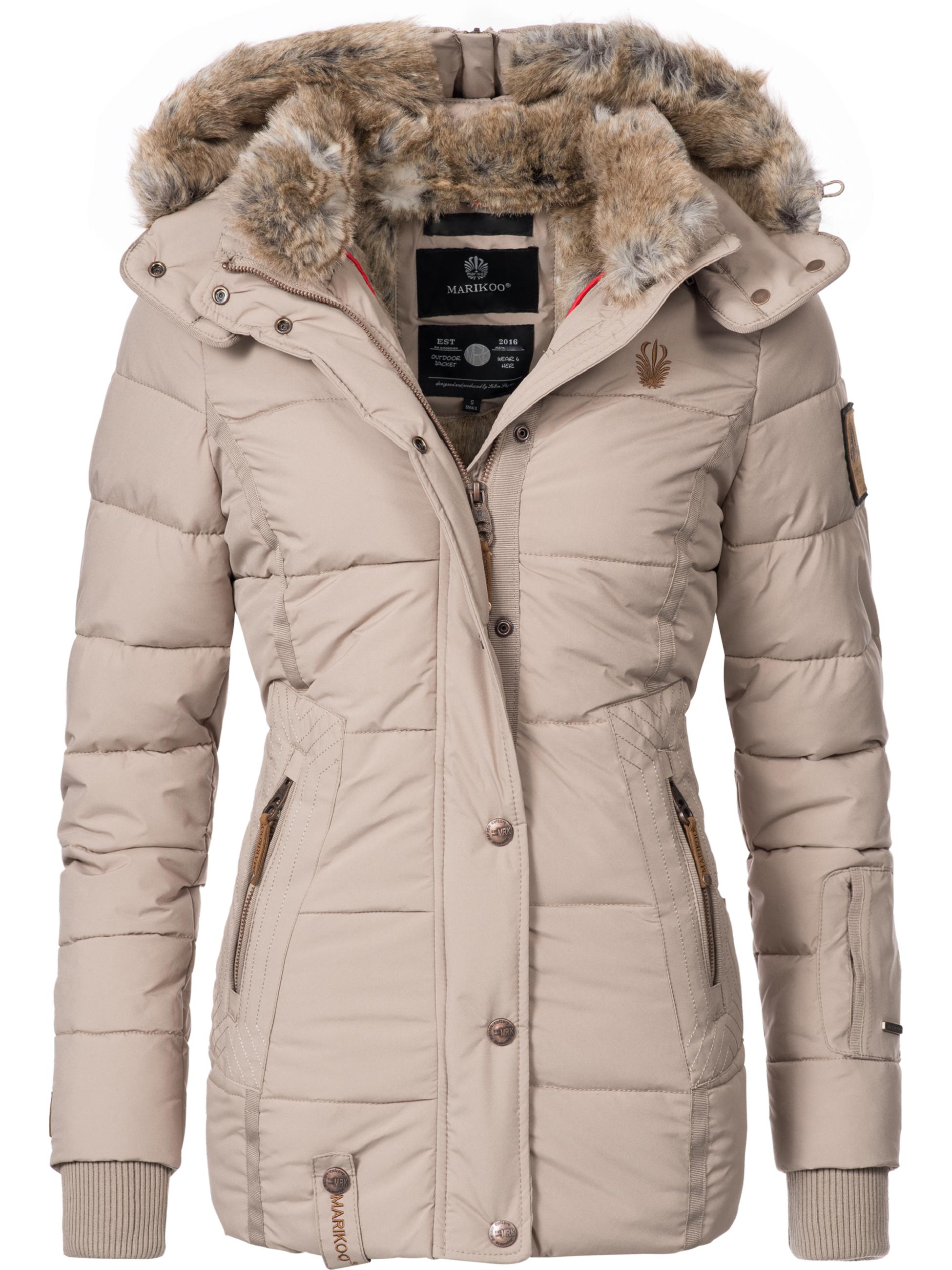 Winter Steppjacke mit Kapuze "Nekoo" Beige