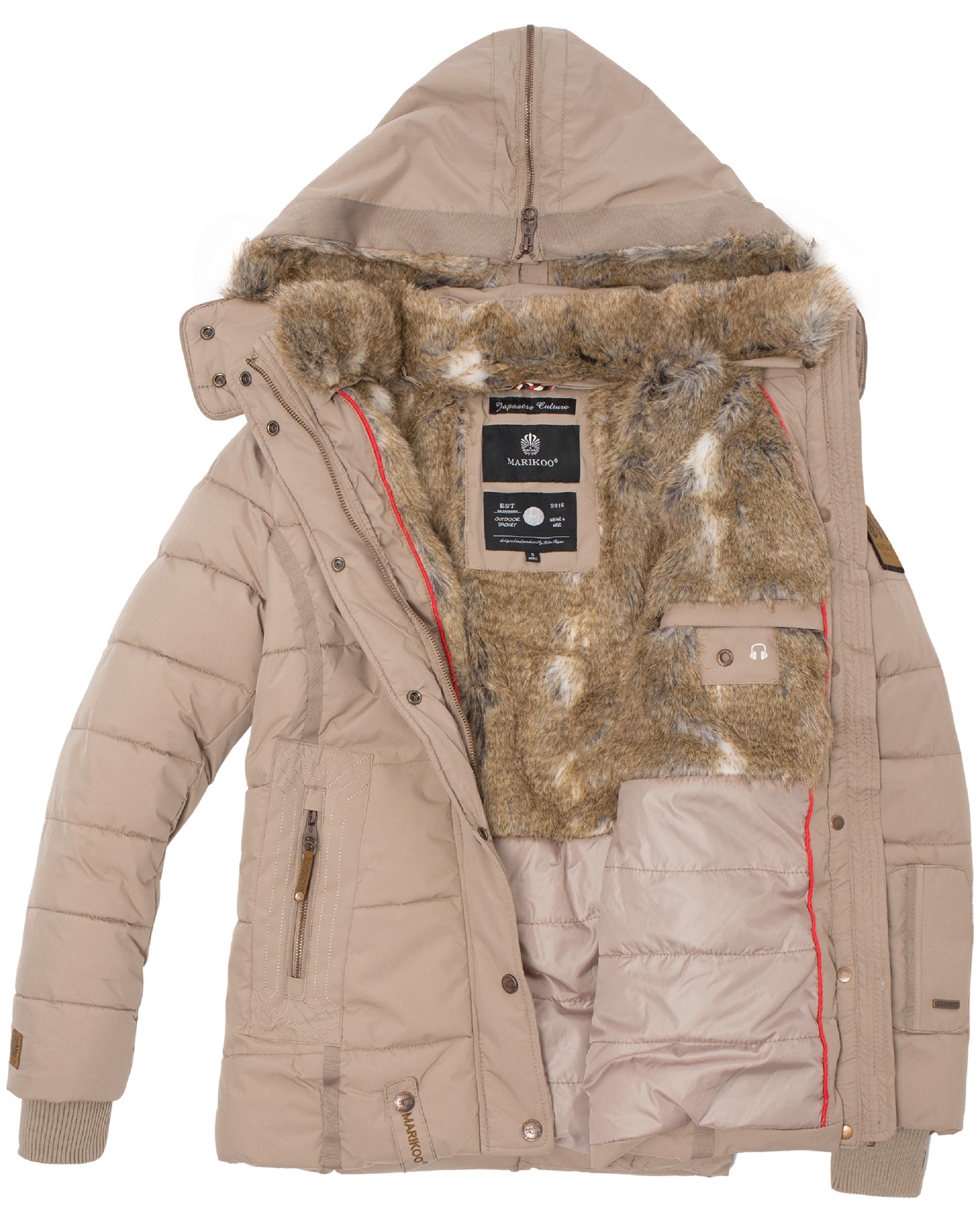 Winter Steppjacke mit Kapuze "Nekoo" Beige