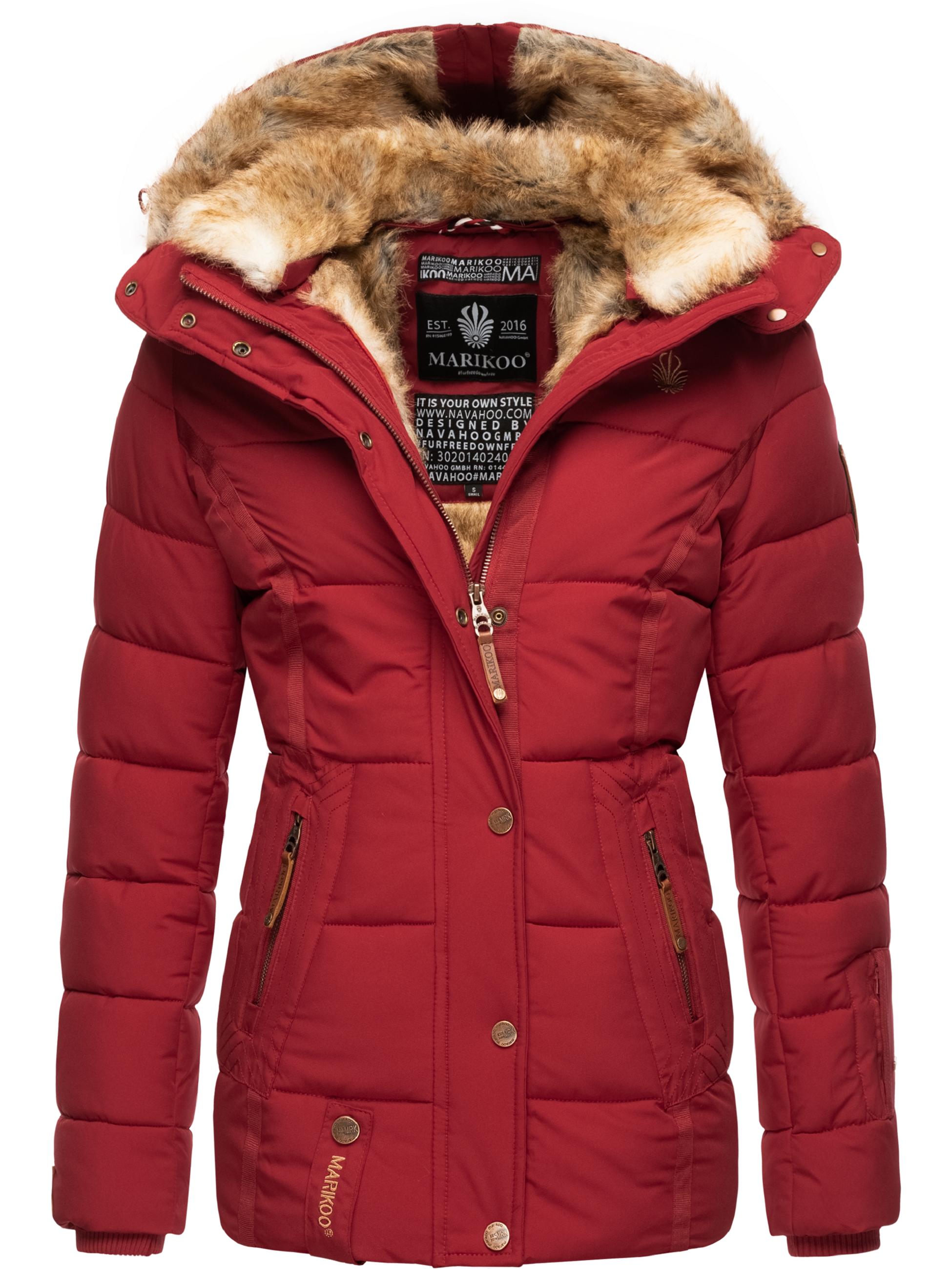 Winter Steppjacke mit Kapuze "Nekoo" Blood Red