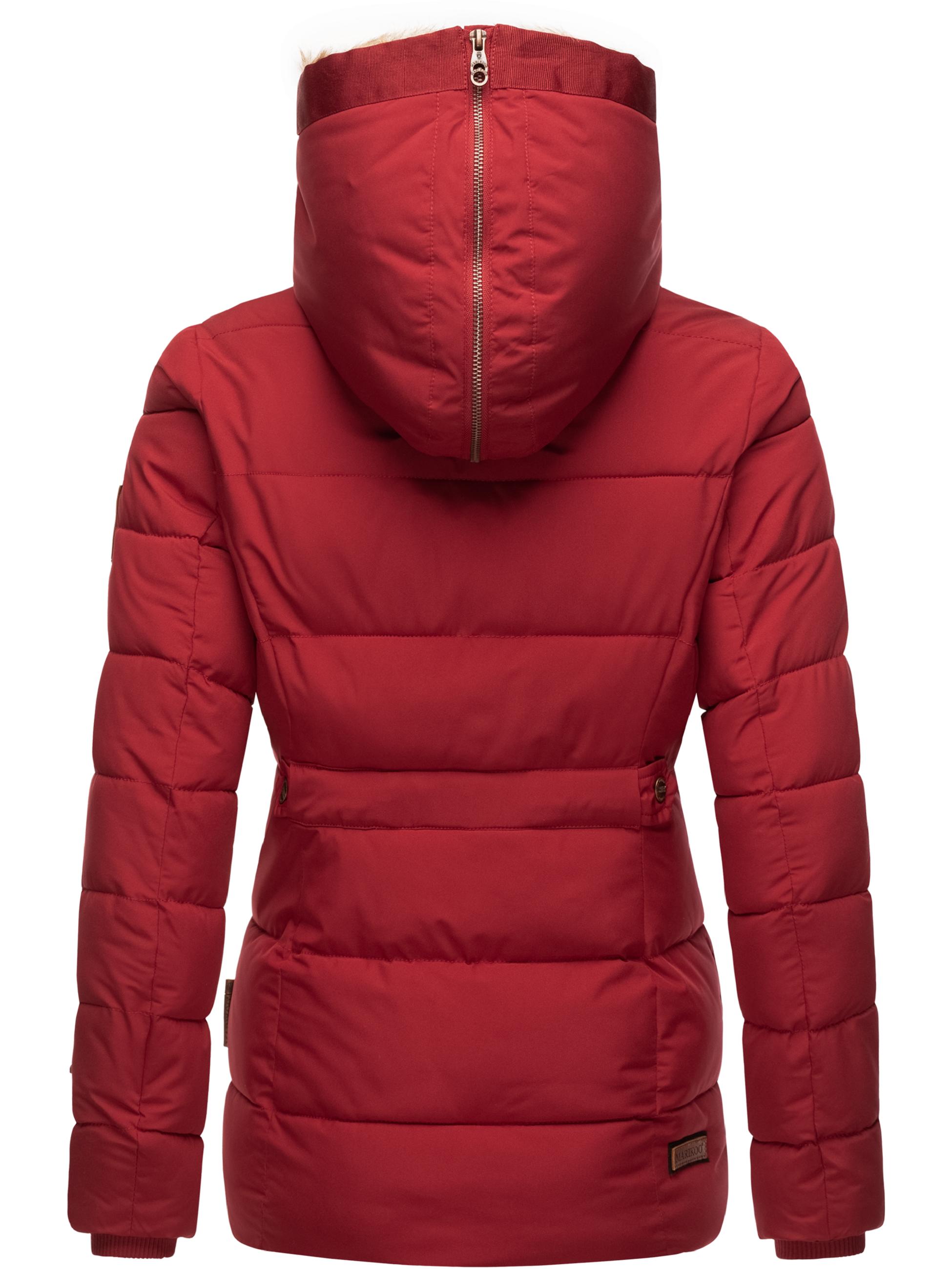 Winter Steppjacke mit Kapuze "Nekoo" Blood Red