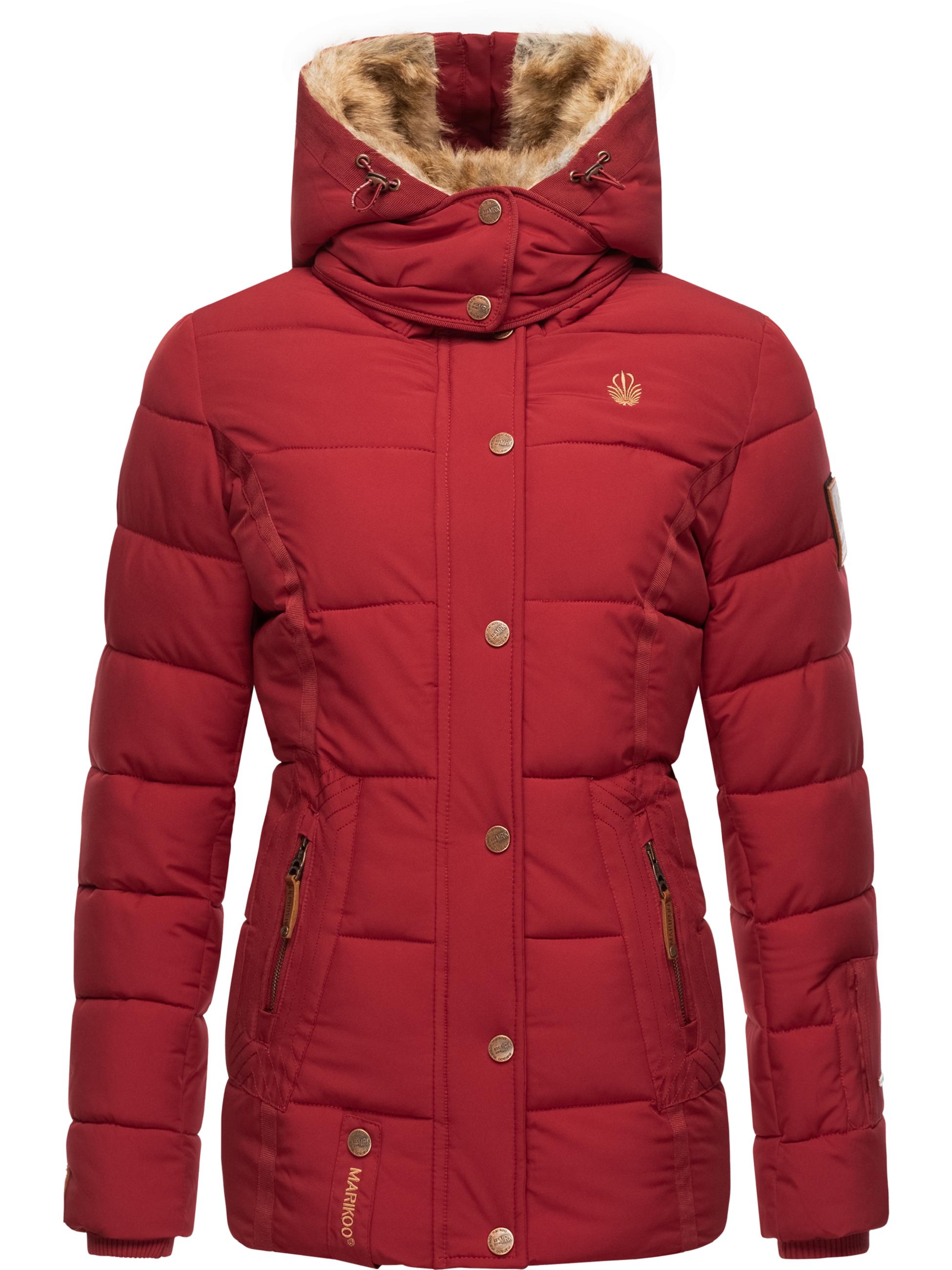 Winter Steppjacke mit Kapuze "Nekoo" Blood Red