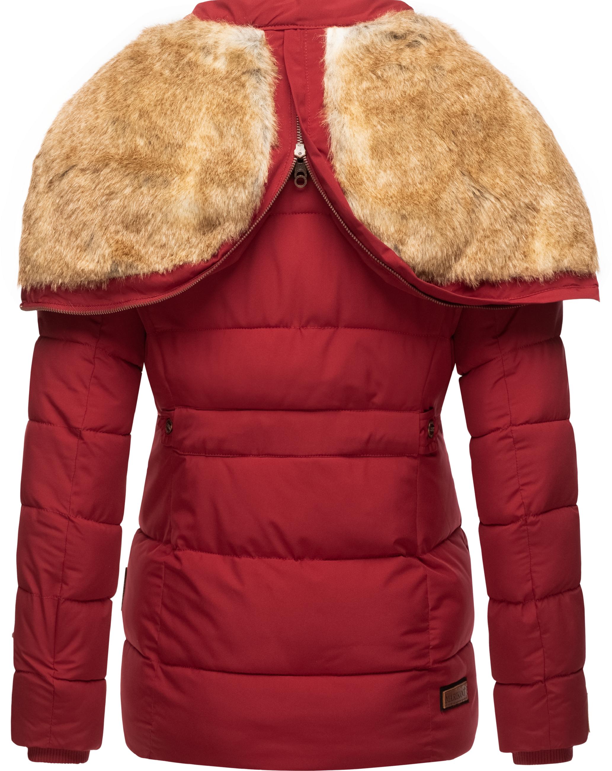 Winter Steppjacke mit Kapuze "Nekoo" Blood Red